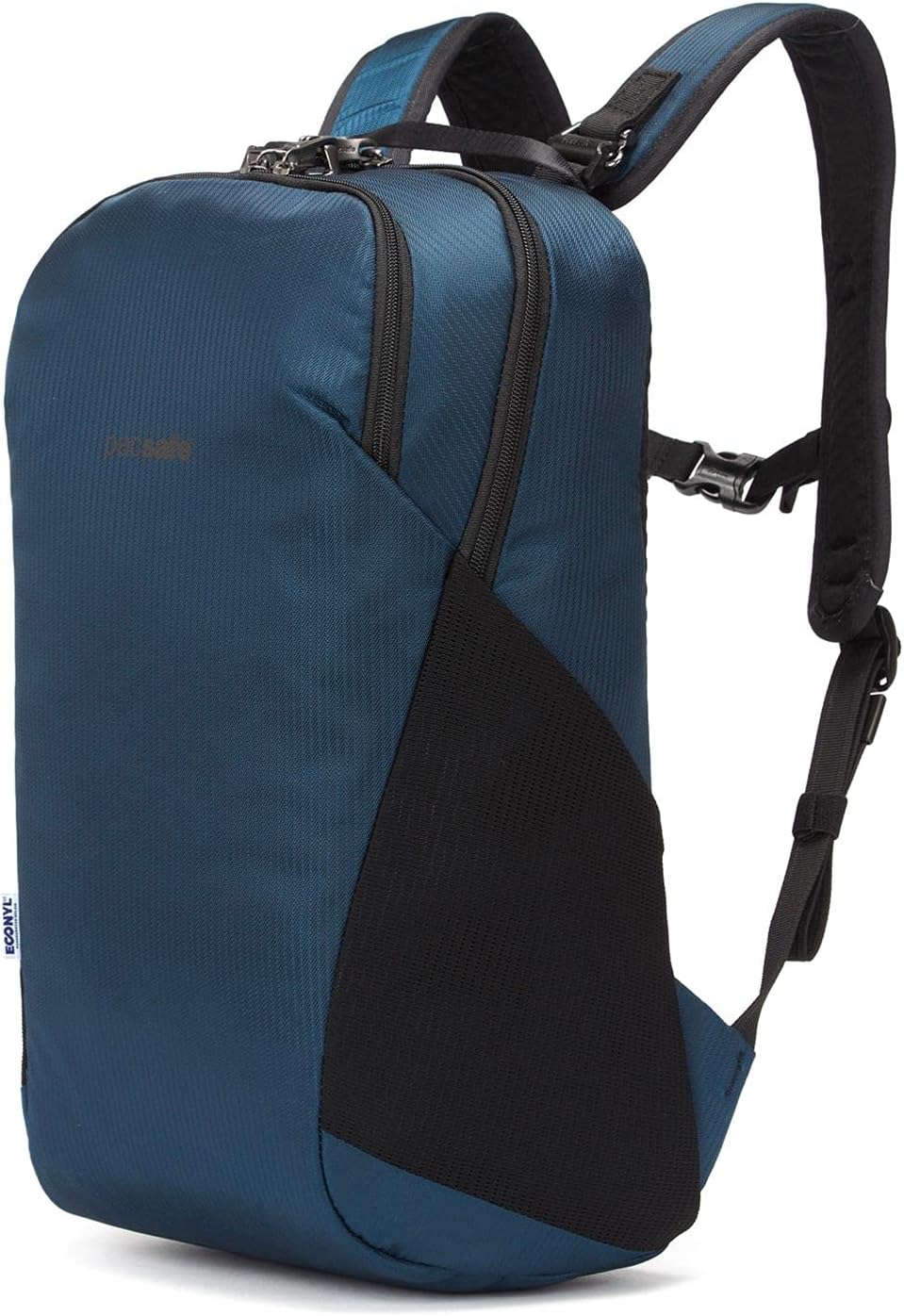 Pacsafe Vibe 20 Liter ECONYL Anti Theft Travel Daypack - Fits a 13 inch Laptop, Lightweight - With Lockable Zippers, ECONYL Ocean