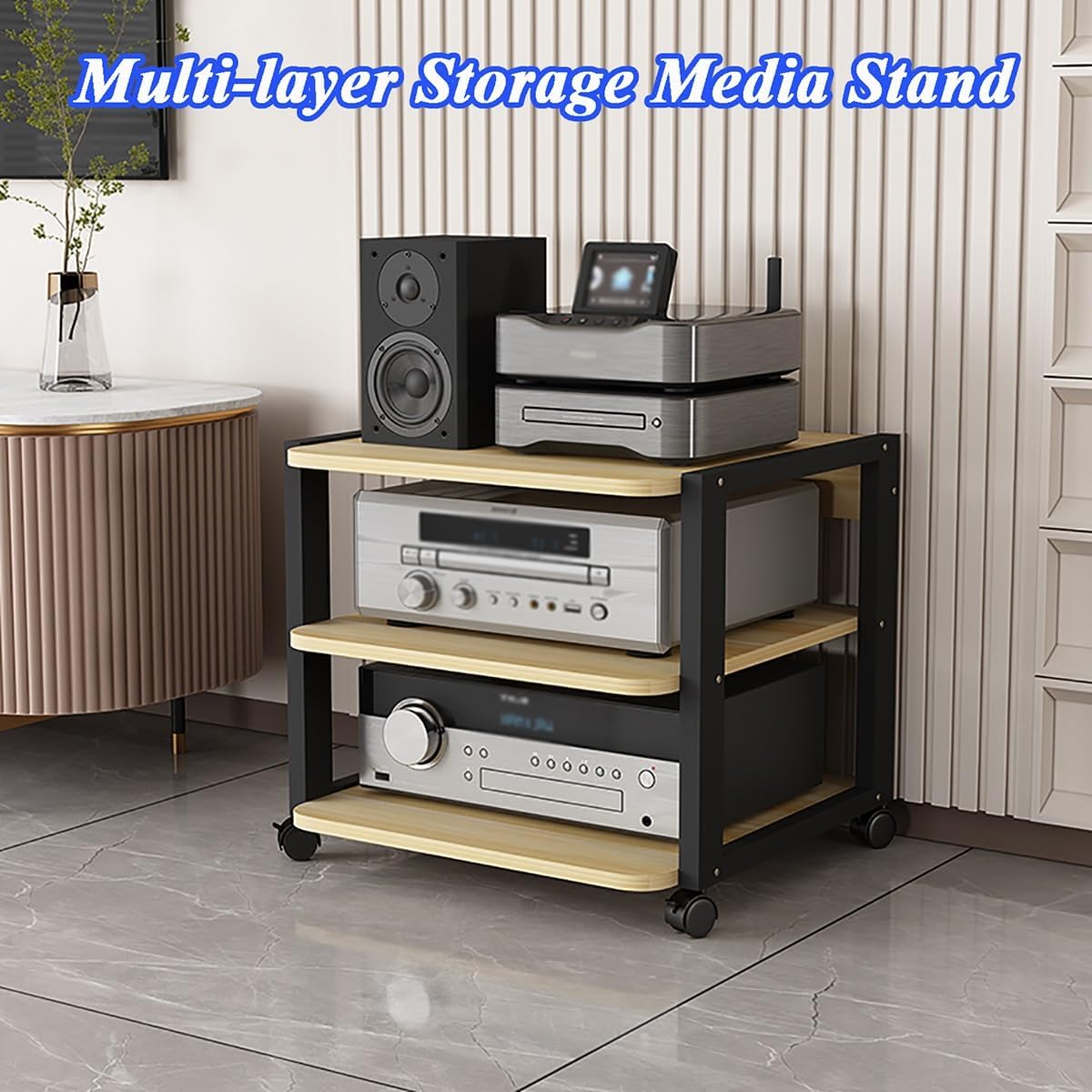 3-Tier Removable Media Rack Audio