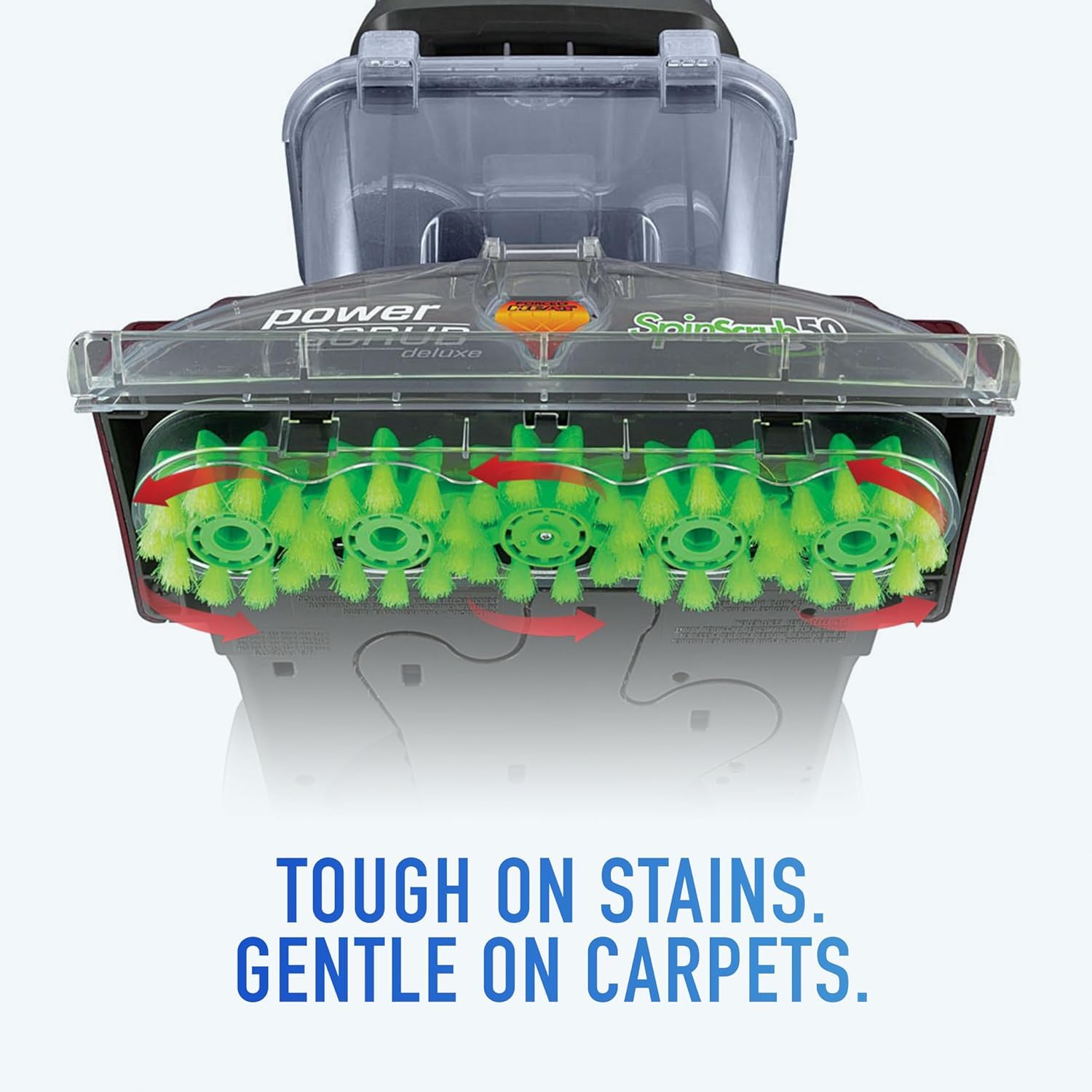 Hoover Power Scrub Deluxe Carpet Cleaner Machine with Paws & Claws Carpet Cleaning Solution (64oz), FH50150, AH30925