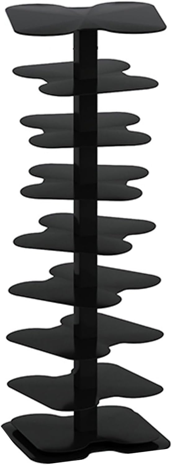 KXKJRYB 8 Tier Industrial Storage Shelves with Metal Frame Sidebars Minimalist Nordic Style Floor Standing Bookcase for Bedroom-A