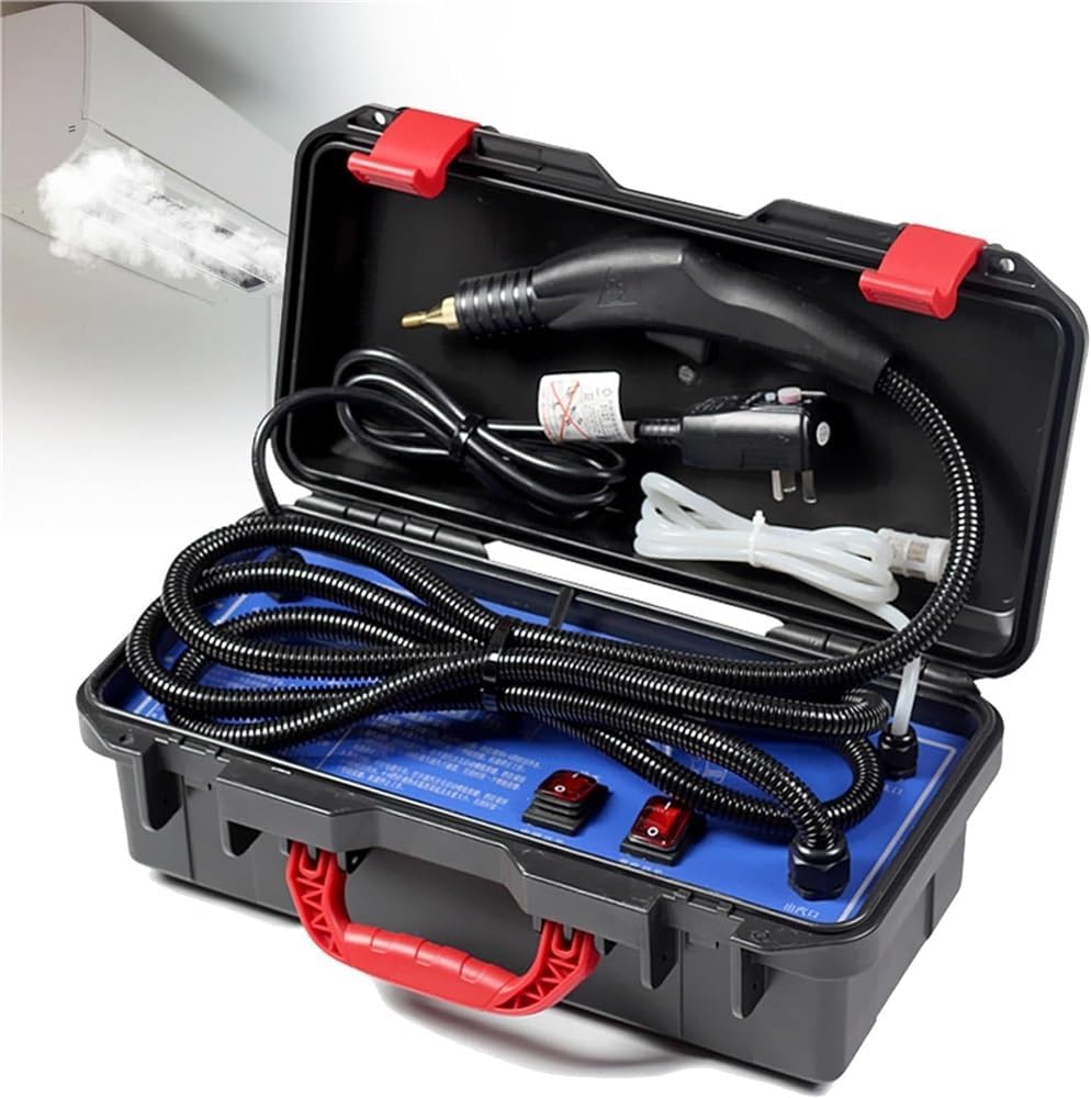 KANGJIEM High Temp Portable Steamer Machine for Cleaning, High Pressure Steam Cleaner,Tankless and Heavy Duty for Commercial Home Use Grout Tile Kitchen Bathroom Car Detailing(220V 3200w)