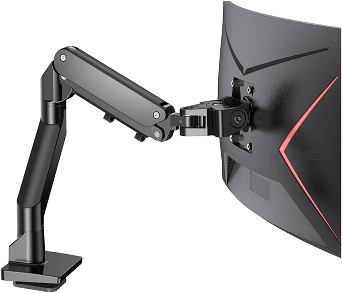 S500 Aluminum Gas Spring Arm 34-49 Inch Curved Screen Monitor Stand Large Monitor Stand Bearing 20kg(Black)