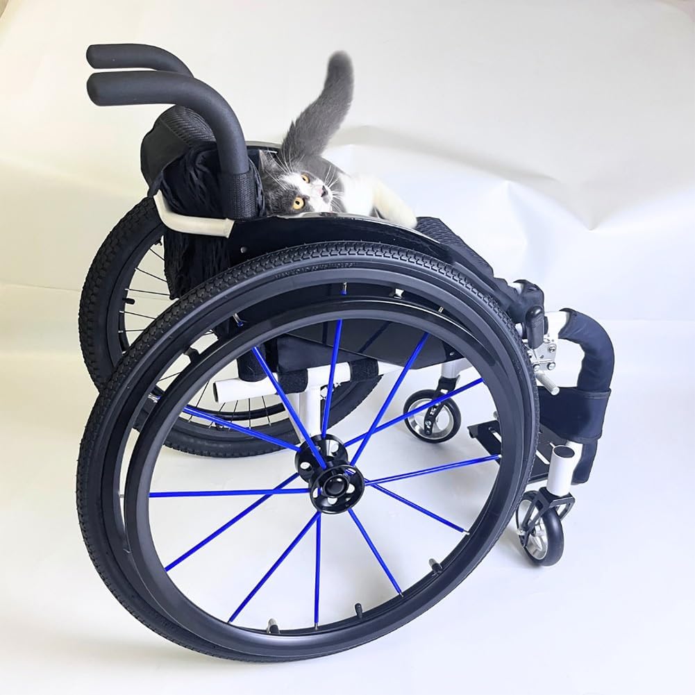 2Pcs 24 Inch Sports Wheelchair Wheel Replacement, 24×1.38 Inflatable Rear Wheel, Polyurethane Tire with Aluminum Alloy Spoke Hub(Purple)