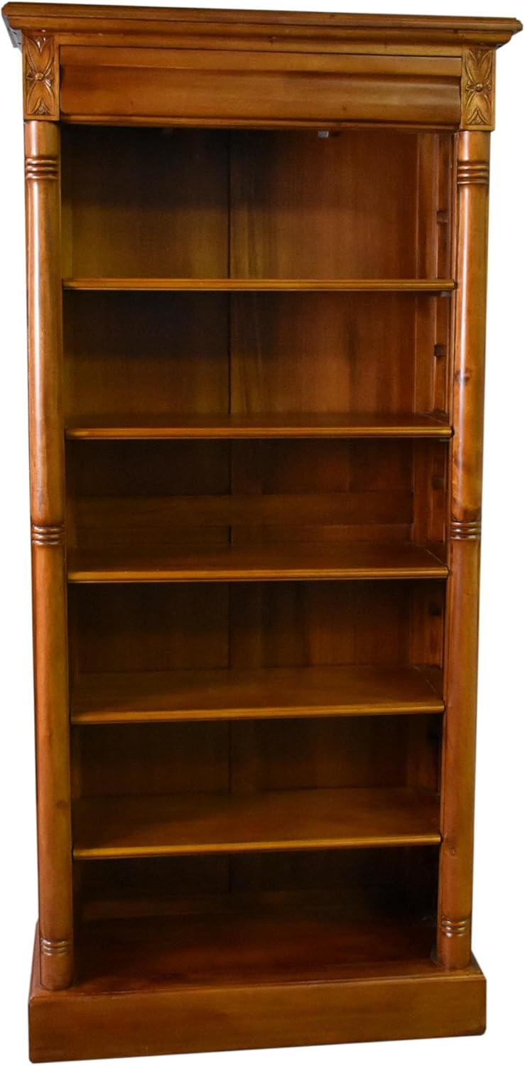 Crafters and Weavers Legacy Open Bookcase - Light Brown Walnut
