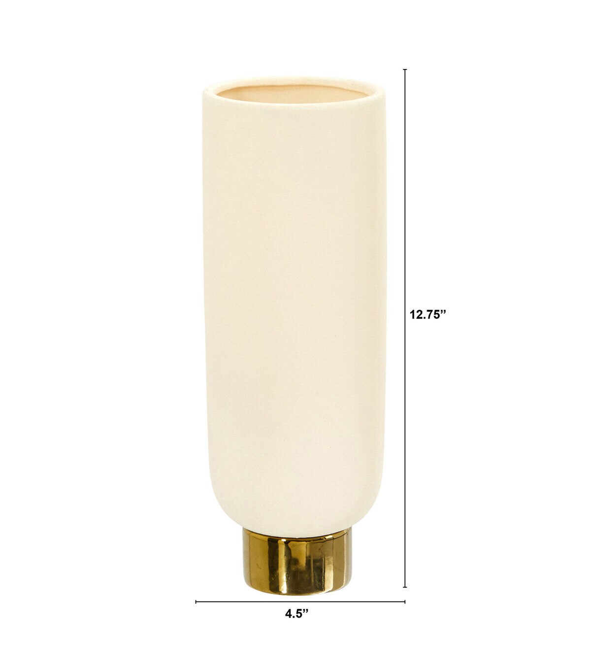 Nearly Natural 13 Elegance Ceramic Vase With Gold Accents