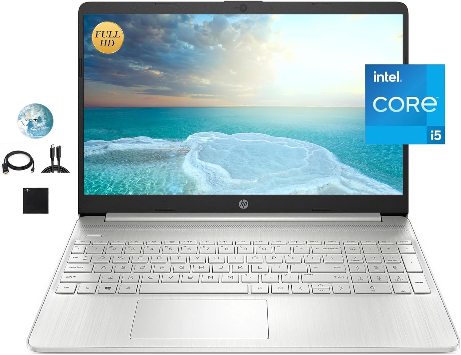 HP 15.6 FHD IPS Flagship Laptop Computer, 11th Gen Intel 4-Core i5-1135G7(Up to 4.2GHz, Beat i7-1060G7), 16GB RAM, 1TB PCIe SSD, Iris Xe Graphics, Bluetooth, HDMI, WiFi, Win11, w/GM Accessories