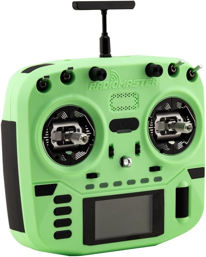 Radiomaster Boxer Crush Radio Controller Transmitter EdgeTX Operating System and ExpressLRS RF System Pre-Installed (ELRS M2 with 6200-Green)