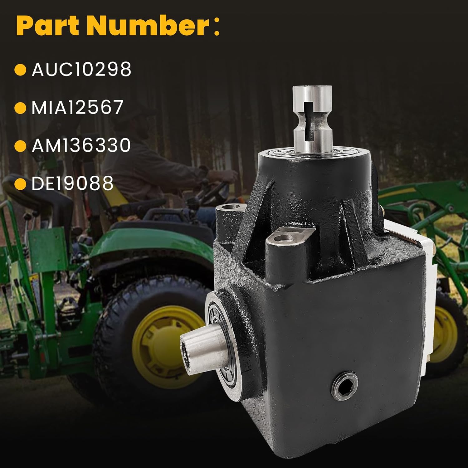 AUC10298 MIA12567 Gear Box Compatible with John Deere 48C, 54C, 60D, 62C, 2210, X485, X595, X720, 1023E, 1025R, 1026R, 2025R, 2027R, 2032R 2305, 2520 Replaces# AM136330, DE19088