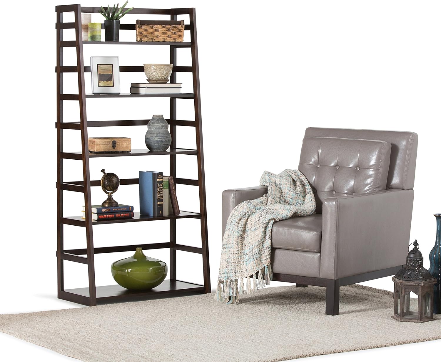 SIMPLIHOME Bedford SOLID WOOD Universal TV Media Stand