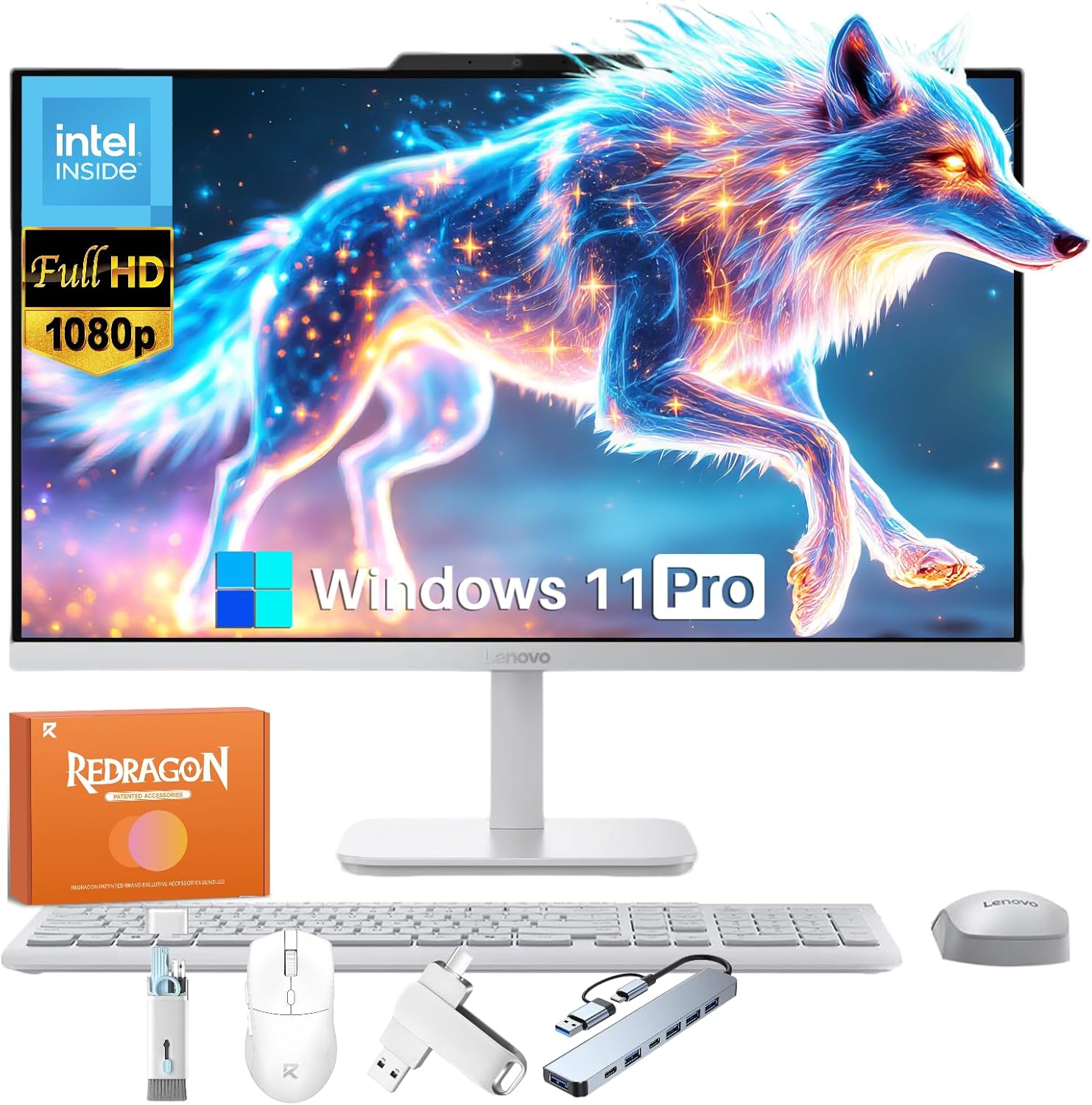 Lenovo A100 All in One Desktop Computer 2025, 23.8