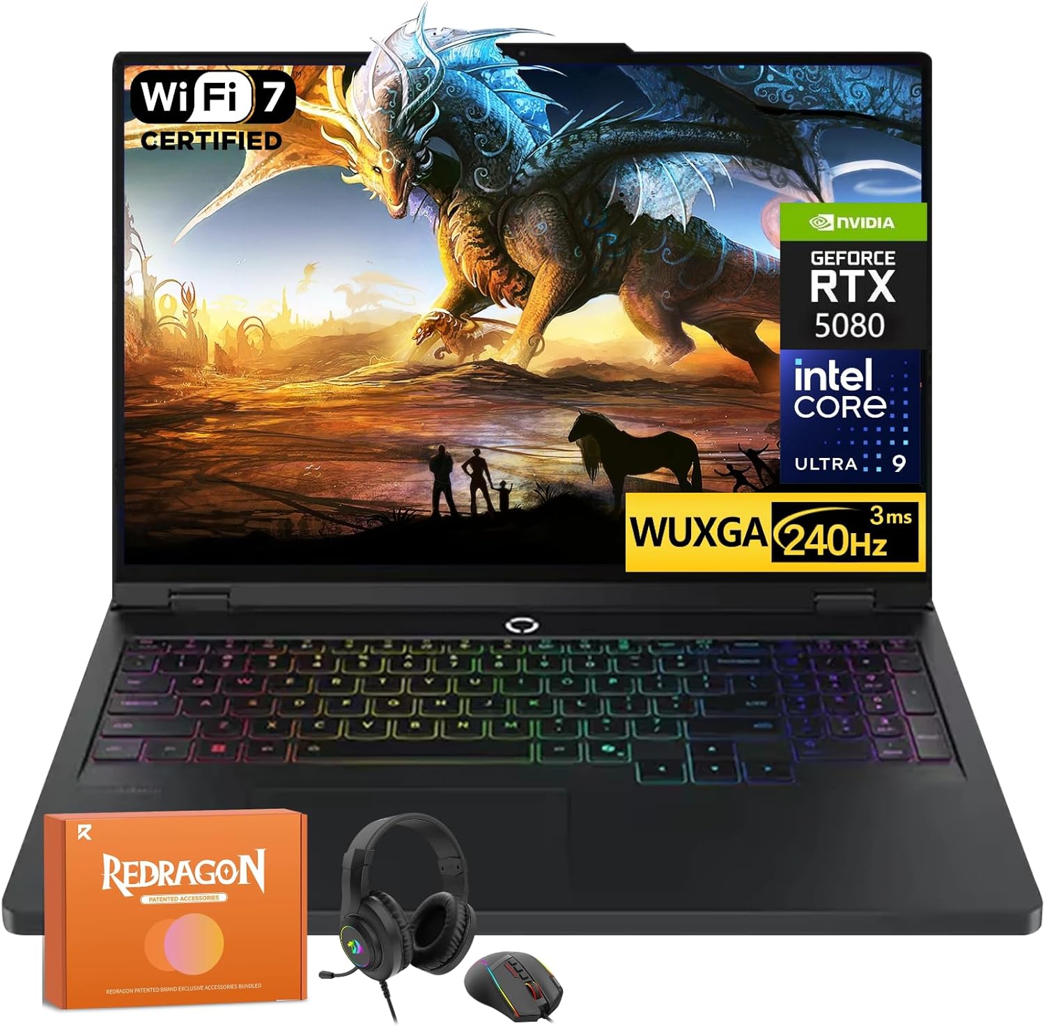 Lenovo Legion Pro 7i Gen 10 Gaming Laptop, GeForce RTX 5080 16 GB GDDR7, Intel Ultra 9 275HX Up to 5.4GHz, 16