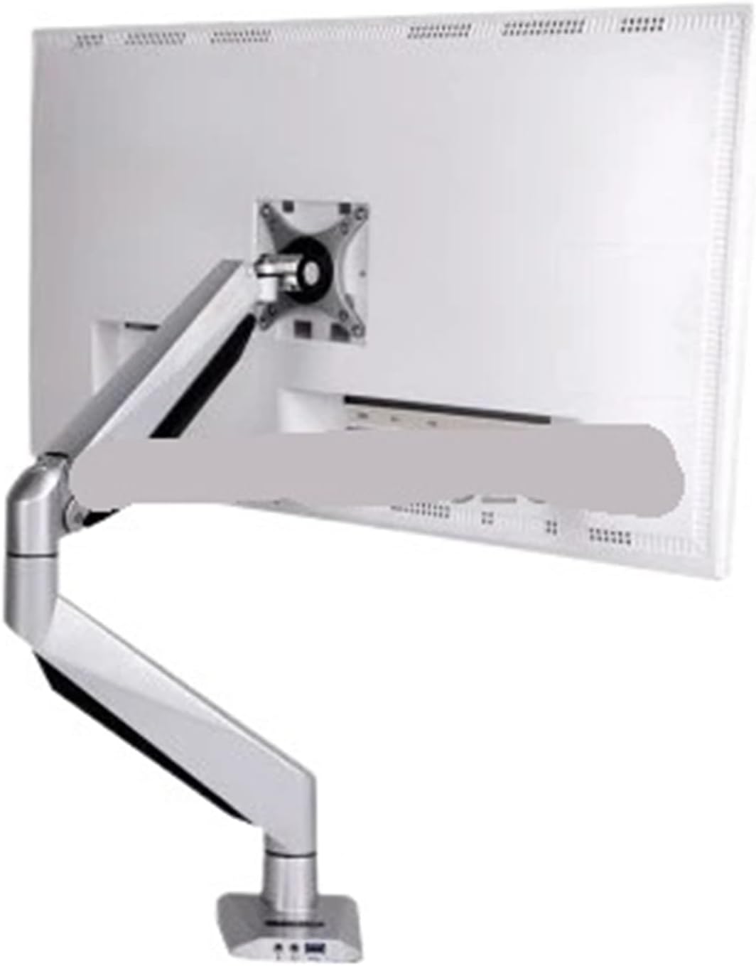 D7H Aluminum gas spring 10-30 inch LED LCD monitor stand-mounted PC mounting arm, 9-20 kg load capacity, with audio and USB ports