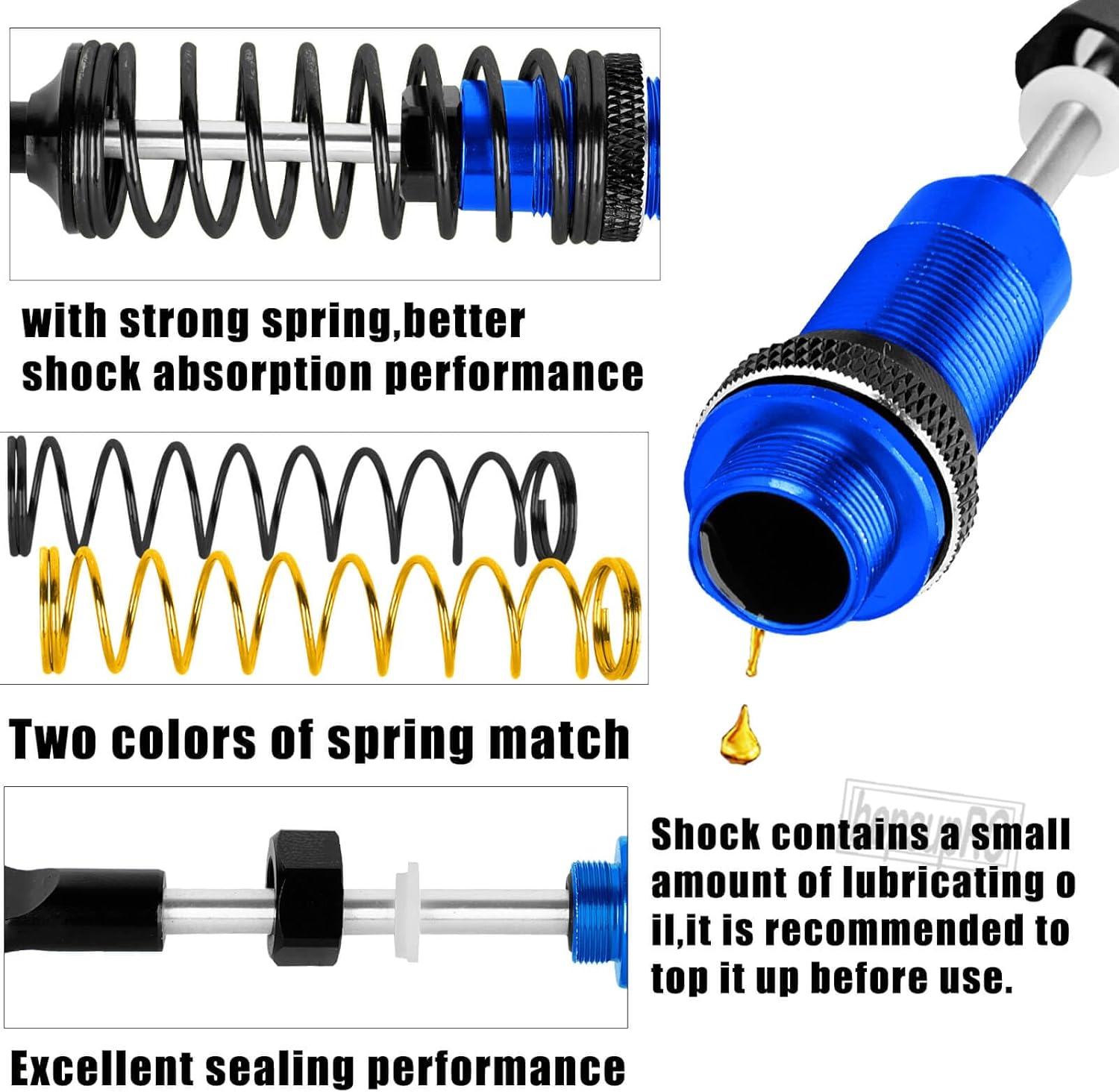 Upgrade Parts for 1/10 Kraton Outcast 4X4 4S V2 BLX,RC Shocks&Arms&Caster Blocks hubs&25T Servo Saver&Steering Bellcranks&CVD&57T Spur Gear &Gearbox&Center Driveshafts&Links,Blue