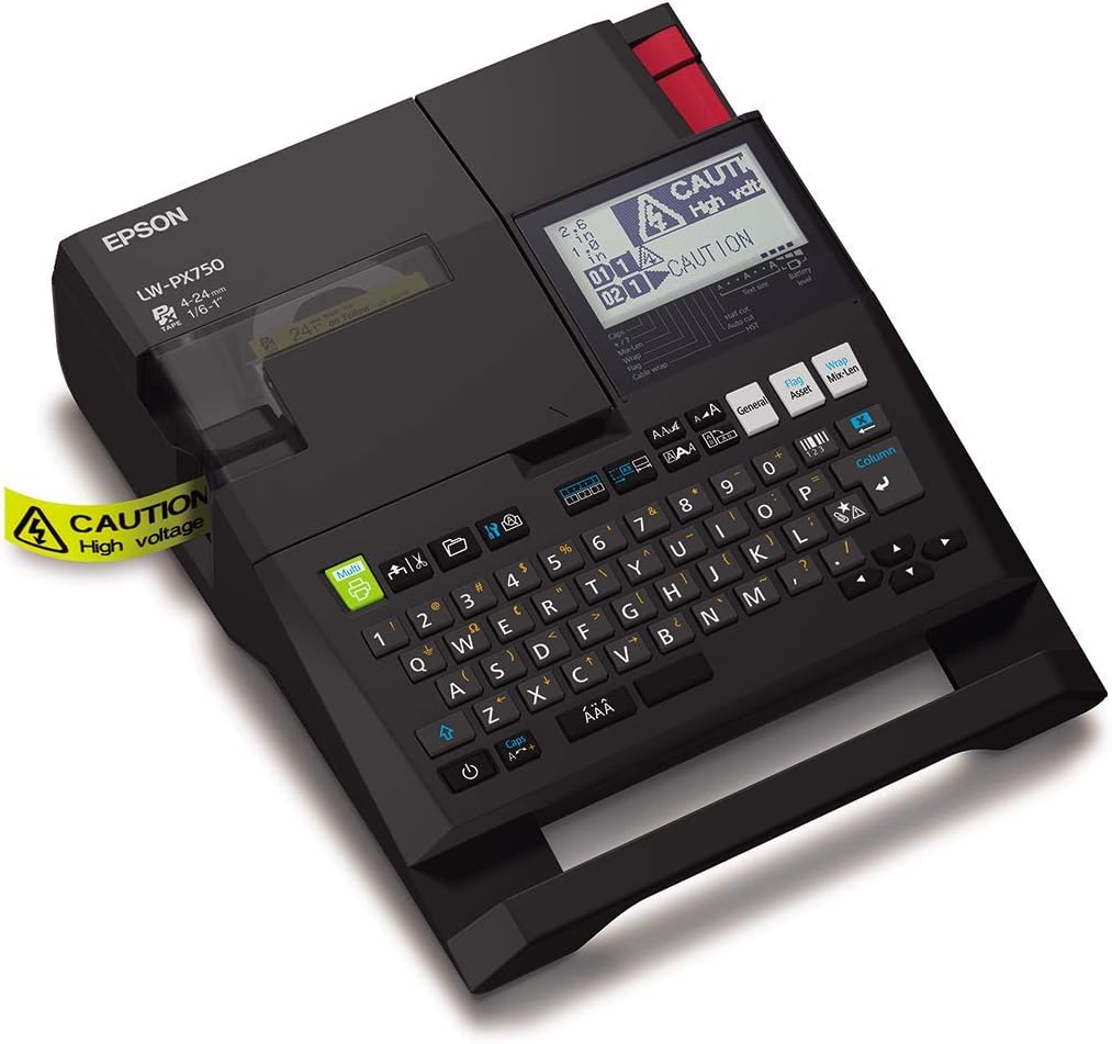 LABELWORKS Epson LW-PX750 Industrial Label Maker Kit - Complete Kit with Accessories, Compatible with Large Variety of Tape Types, Portable Handheld Label Printer