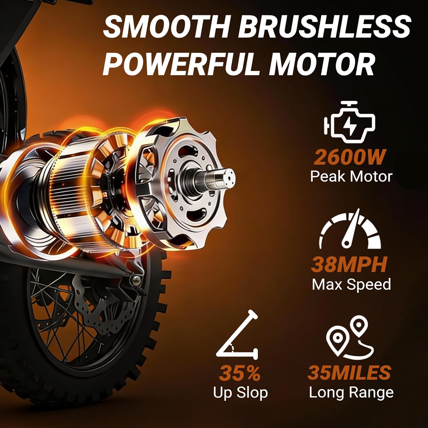 JVV M5 Electric Scooter for Beginner, 2600W Mid-Drive Motor, 48V 20Ah, 14