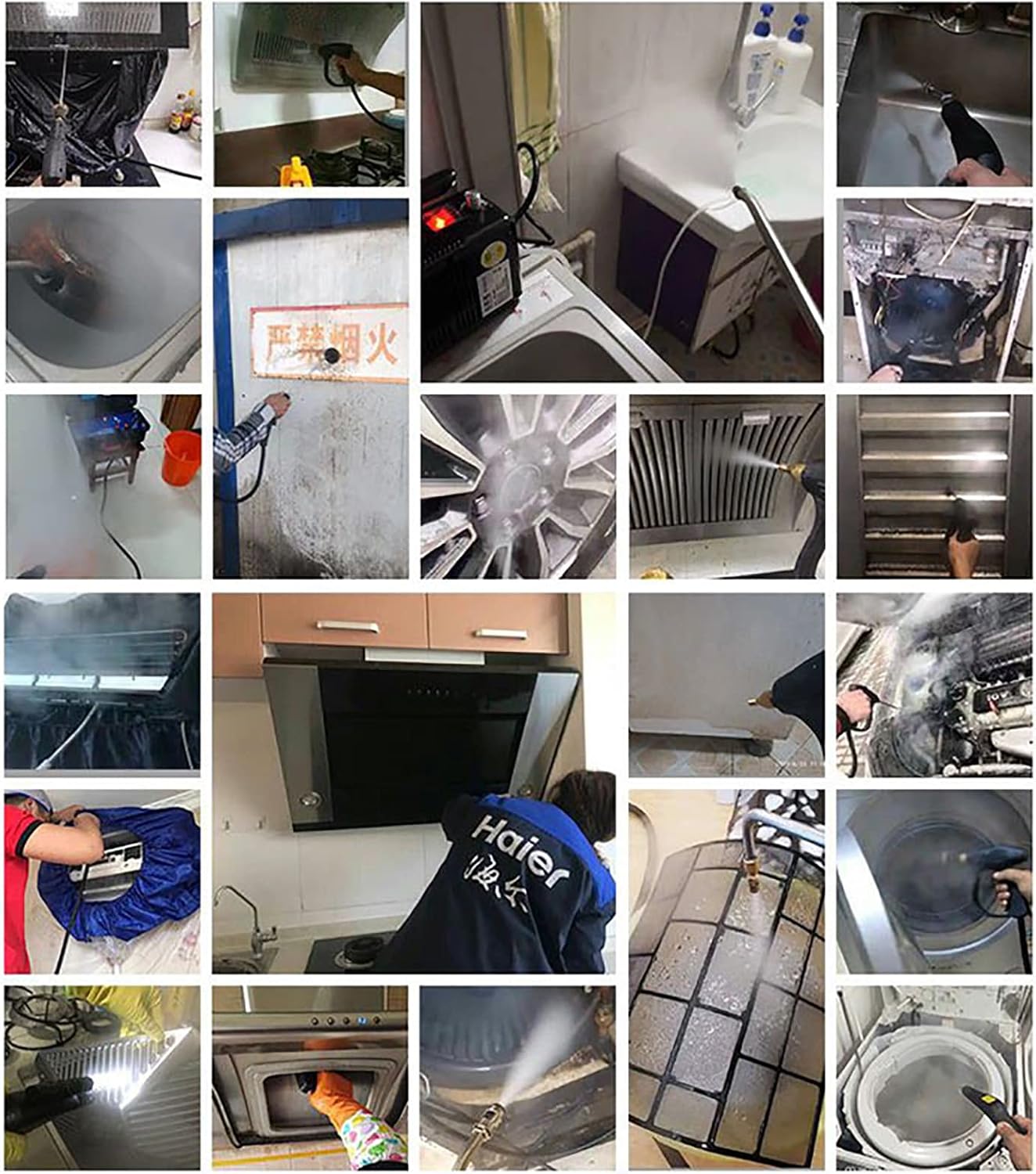 Handheld High Pressure Steam Cleaner, High Temperature Pressurized Steam Cleaner Cleaning System Automatic Pump Steamer Washer