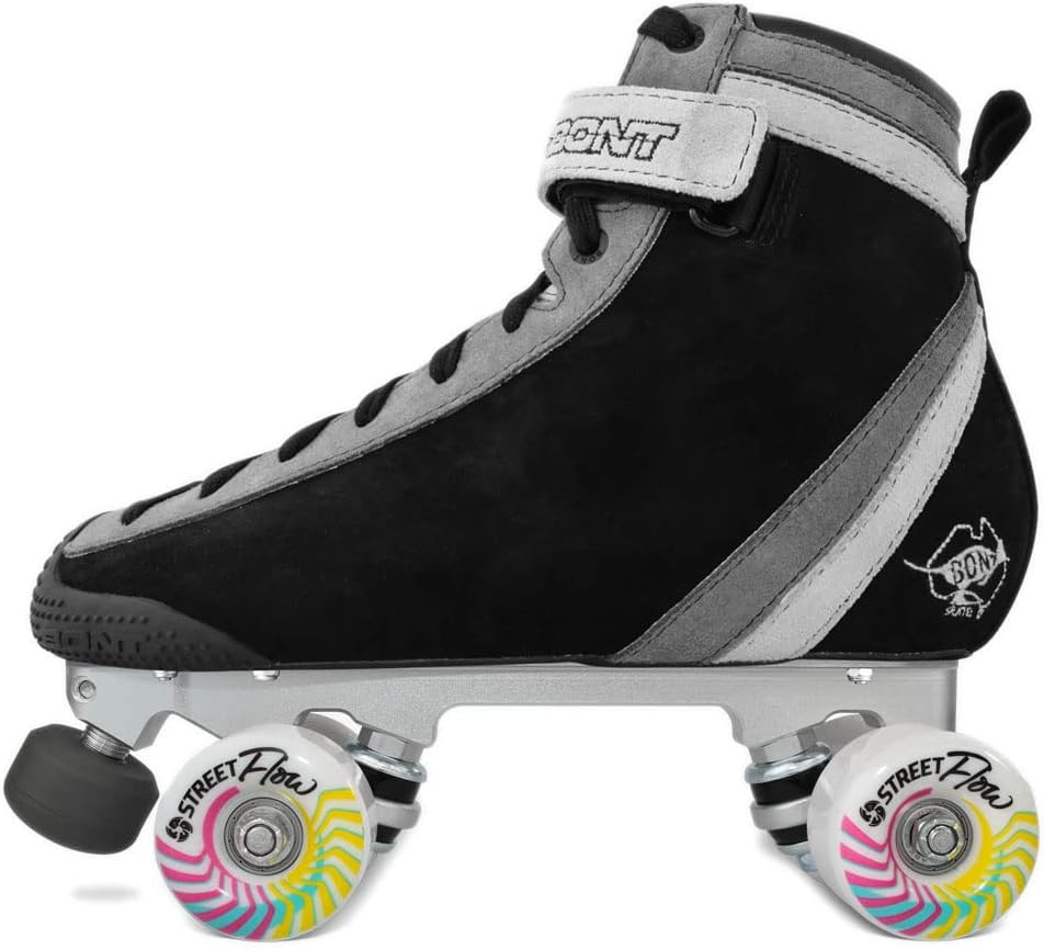 Bont Parkstar Black Suede Professional Roller Skates for Park Ramps Bowls Street - Rollerskates for Outdoor and Indoor Skating