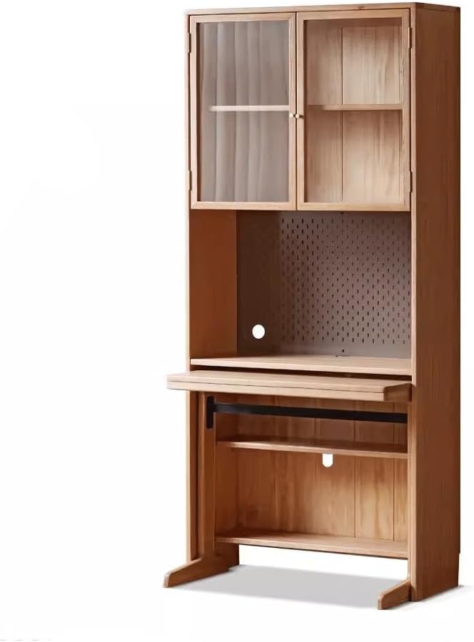 thalo Bookcases Solid Wood Desk and Bookshelf Integrated Household Perforated Board Bookcase Small Apartment Computer Desk Study Table Bookshelves Organizer