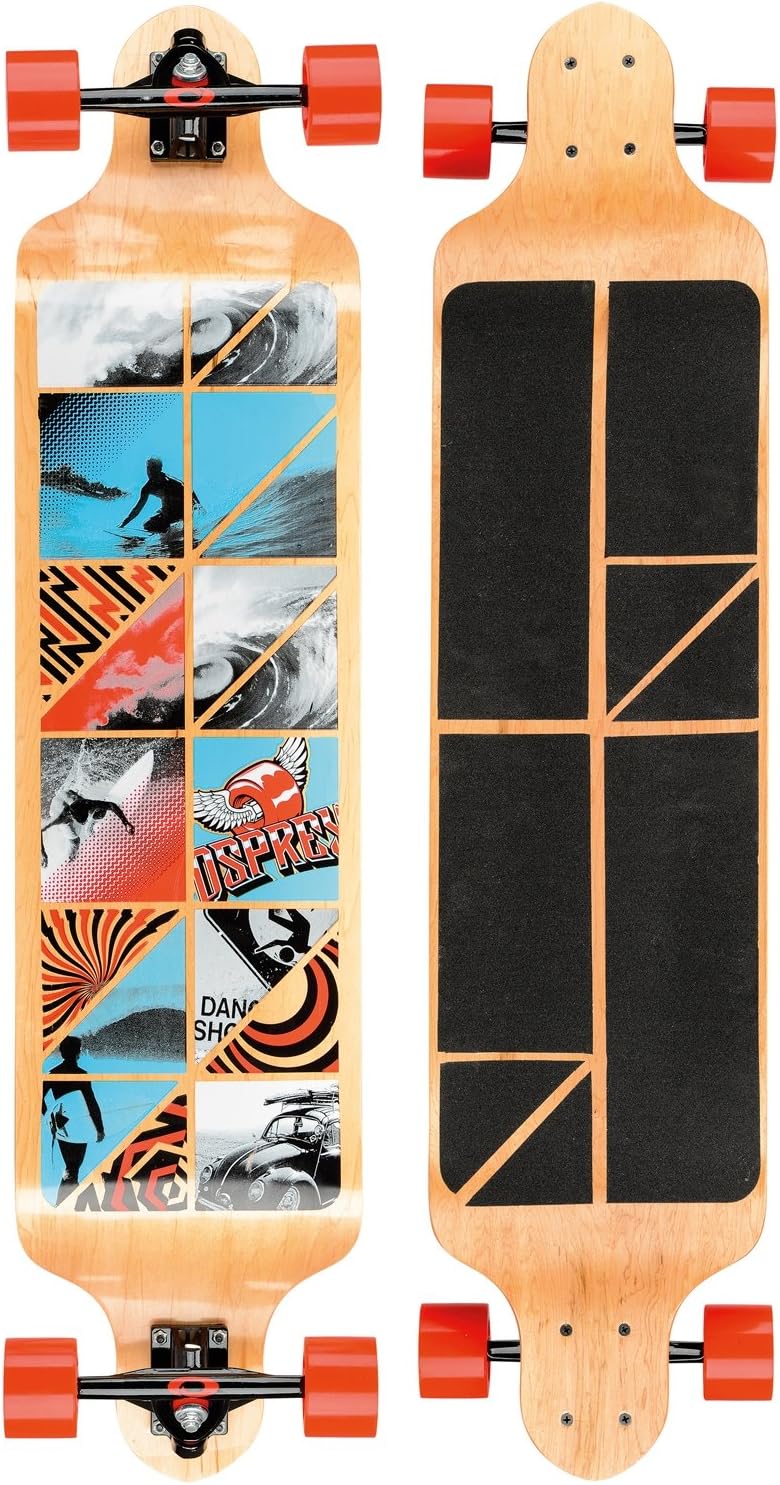 Osprey Twin Tip Longboards, Complete Skateboard- Multiple Styles