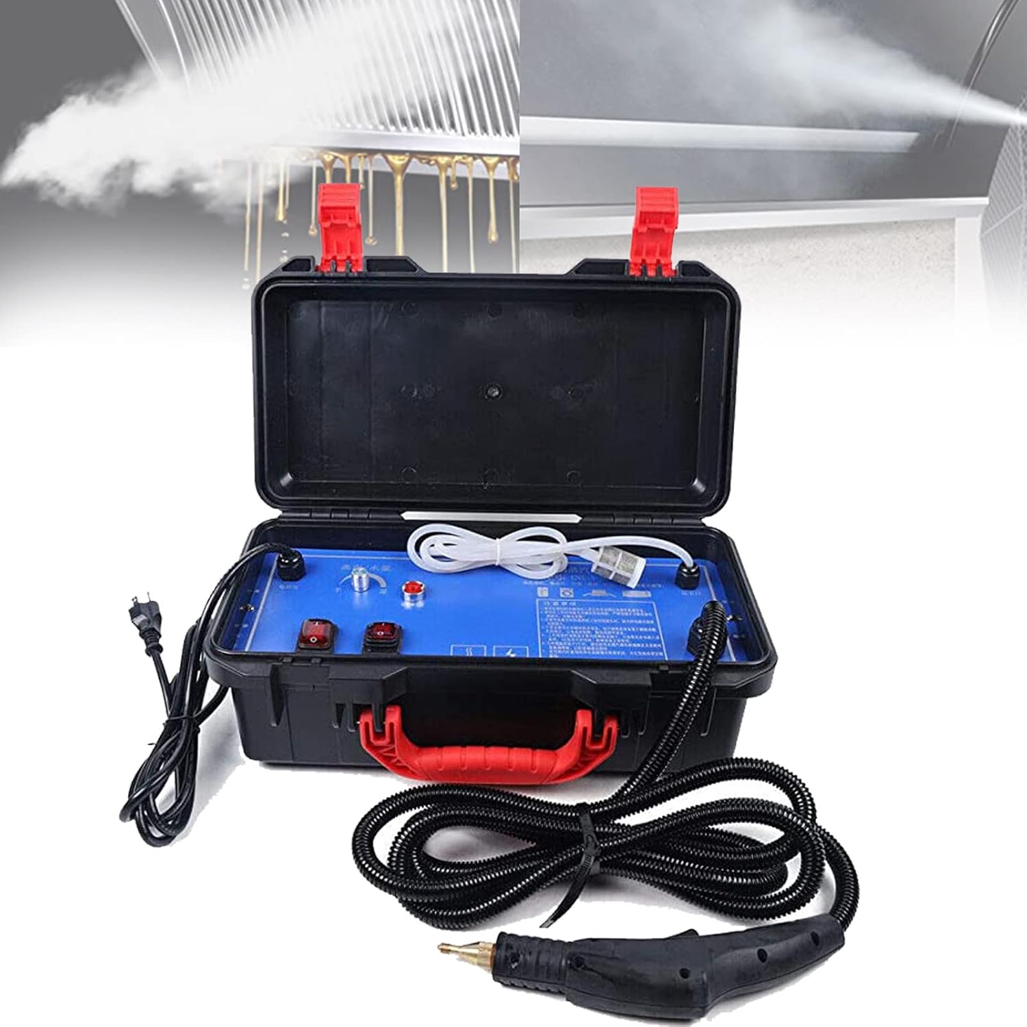 XYEJL High Temperature and High Pressure Steam Cleaner, Multi Purpose Heavy Duty Steamer with Cleaning Accessories, for Cars, Kitchens, Bathrooms, Furniture,air Conditioners, Oil Fume,220V-3000W