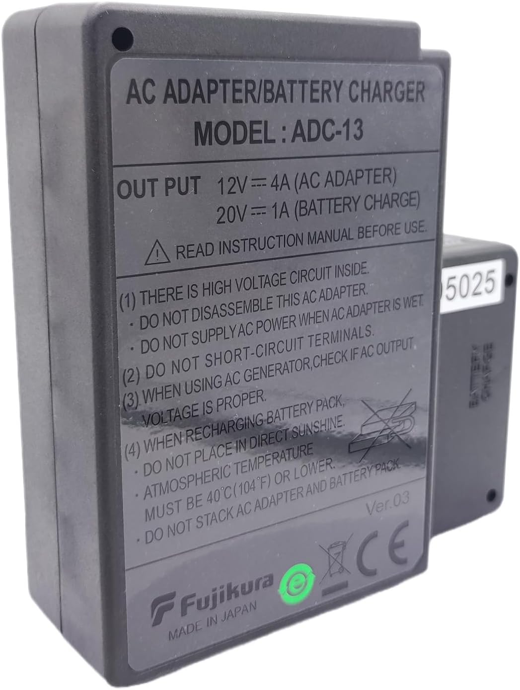 ADC-13 AC Adapter/Battery Charger for Fujikura FSM-60S 60R 18S18R Fusion Splicer