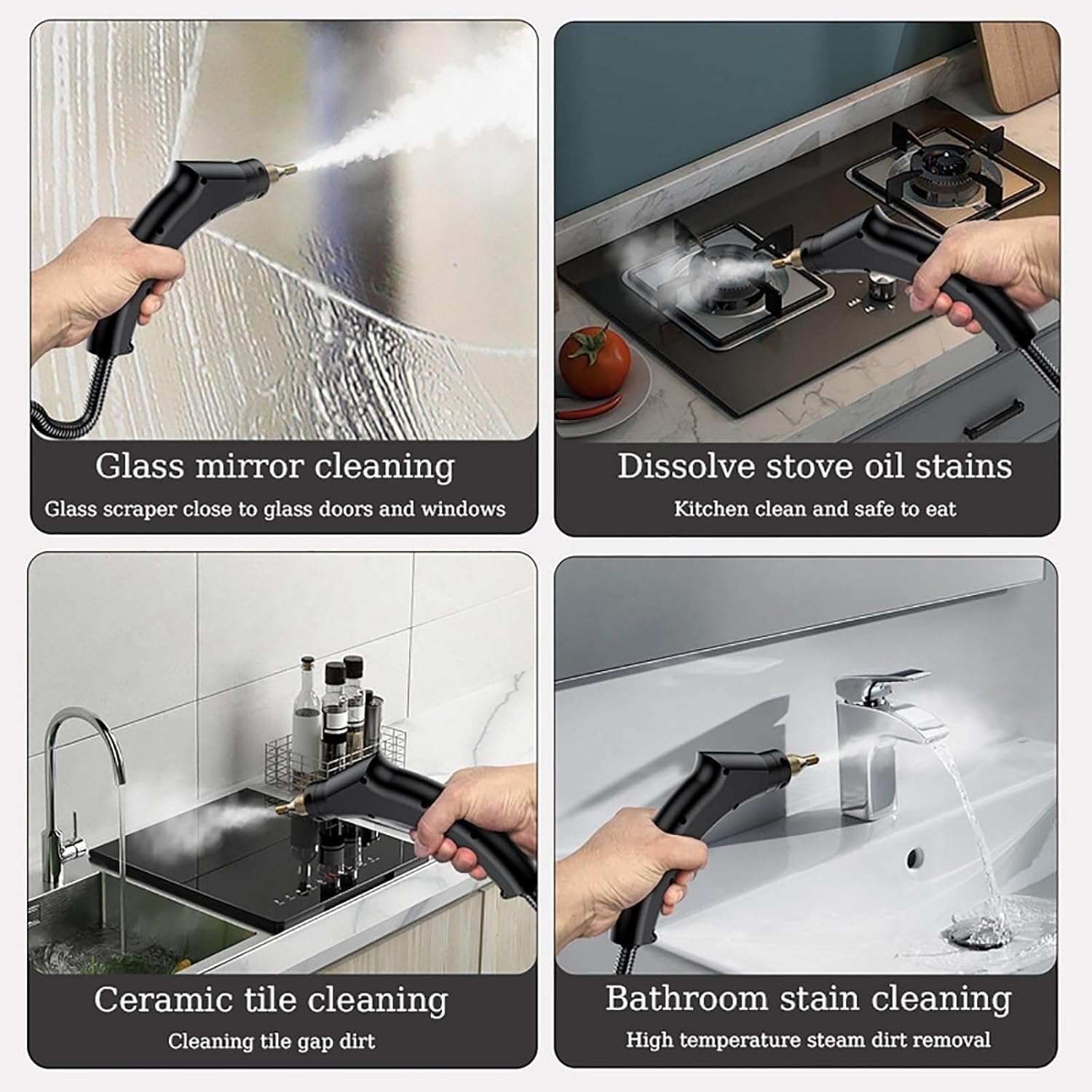 KANGJIEM Handheld high Temperature Touch Screen Cleaner 3500W, high Pressure steam Cleaner, Handheld steam Cleaner