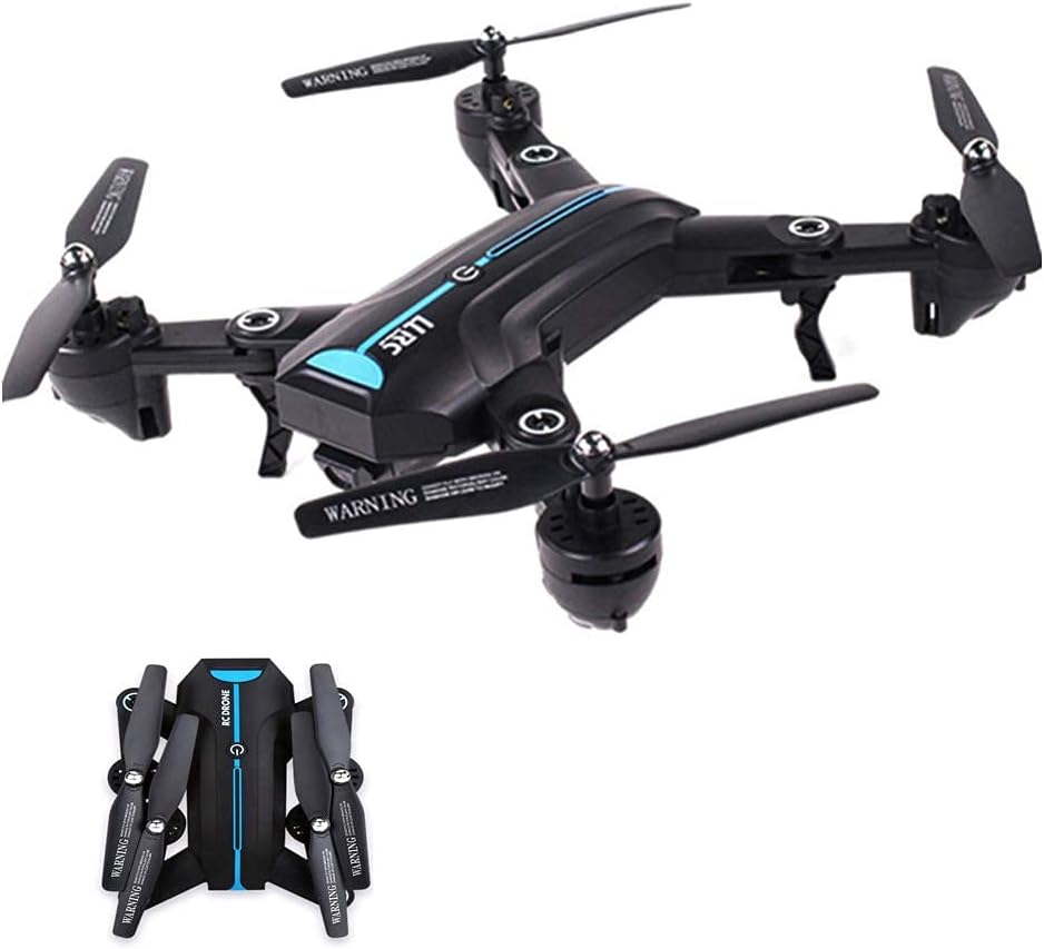 2.4Ghz GPS Drone with HD Wide-Angle High Hold Mode 300M Long Distance Foldable RC Quadcopter Drone Headless Mode 4CH Gyro Aircraft