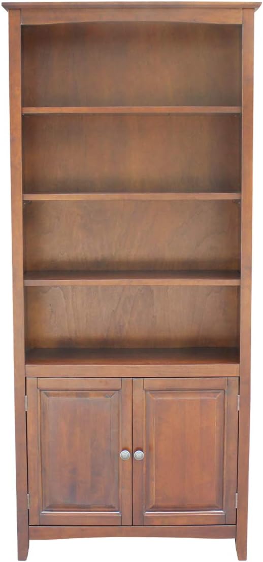 International Concepts Shaker Bookcase-72 H Bookcase, Espresso