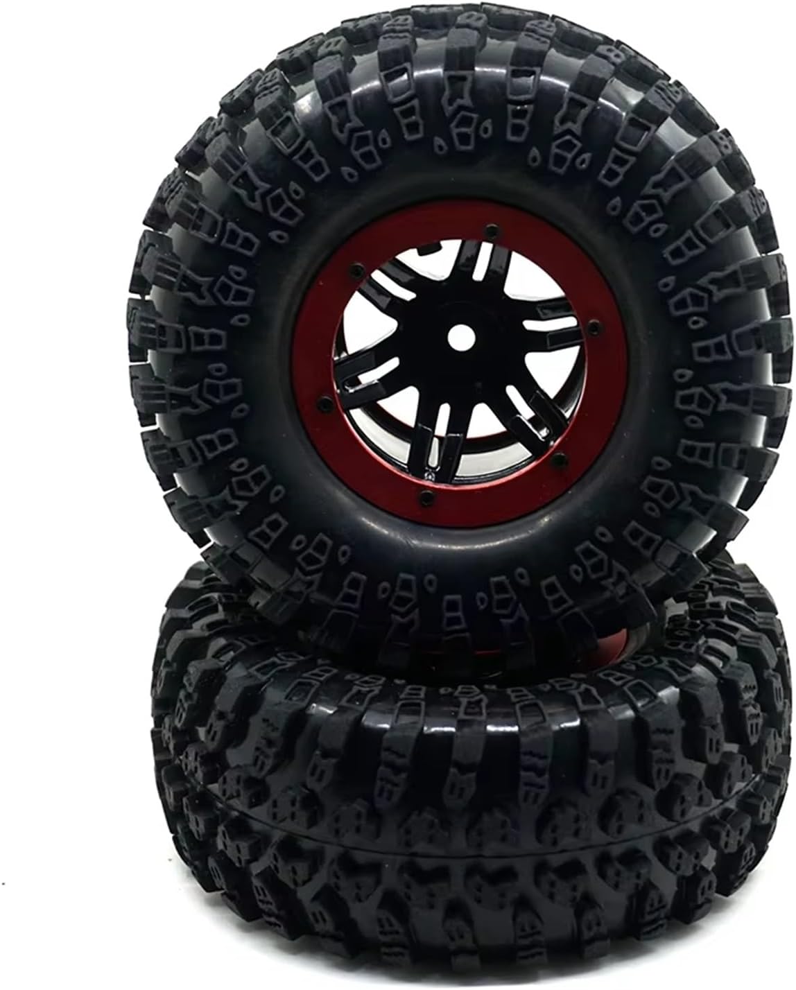 Compatible with Axial for Wraith 90018 for SCX10 for TRX4 1/10 RC Cars Parts 4PCS 2.2inch Inflatable Air Pneumatic Rubber Tires Wheel Rims RC Car Part Accessories