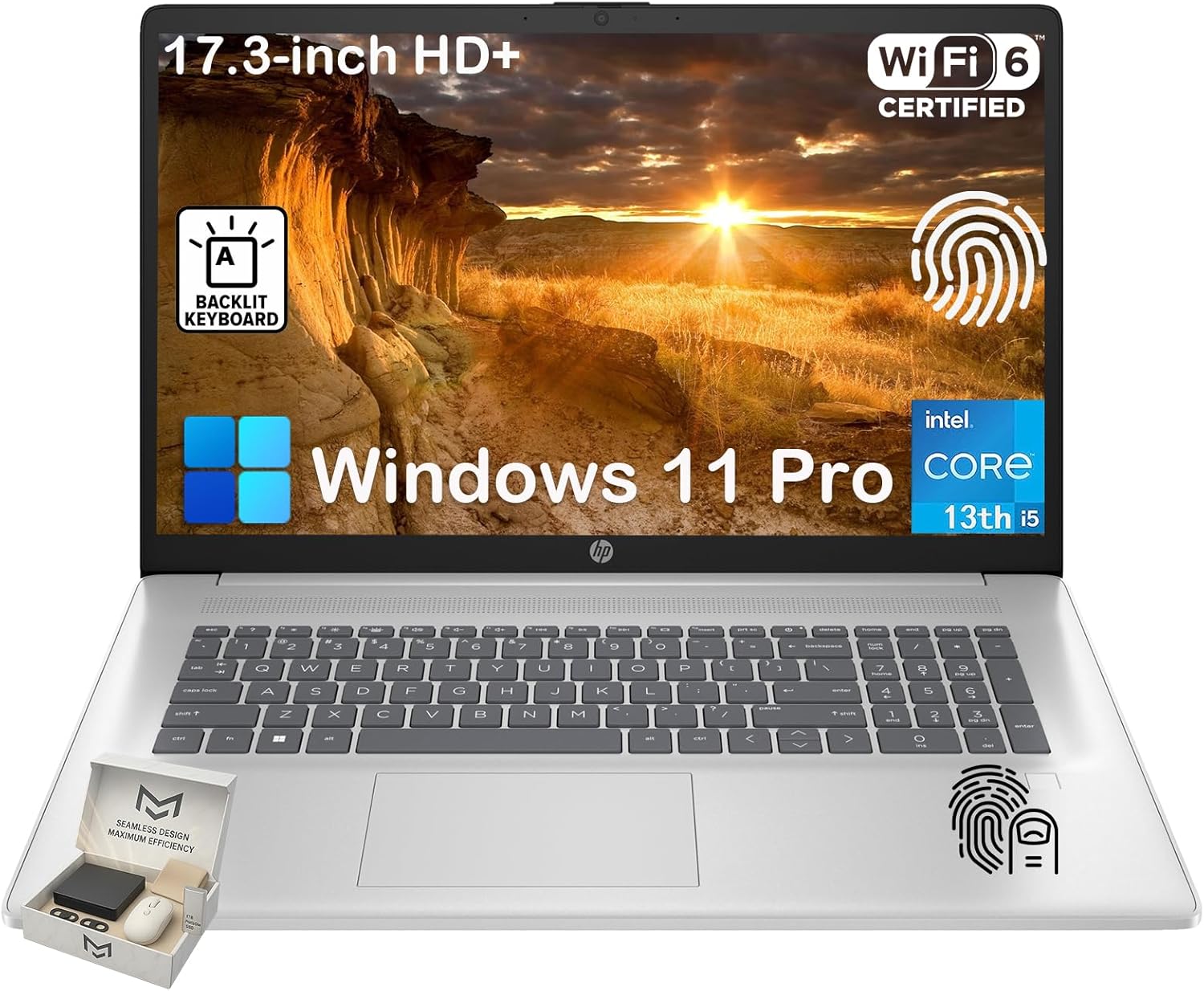 HP 17 Laptop Computer for Business, 32GB RAM, 1TB SSD, Intel 10-Core i5-1334U, 17.3