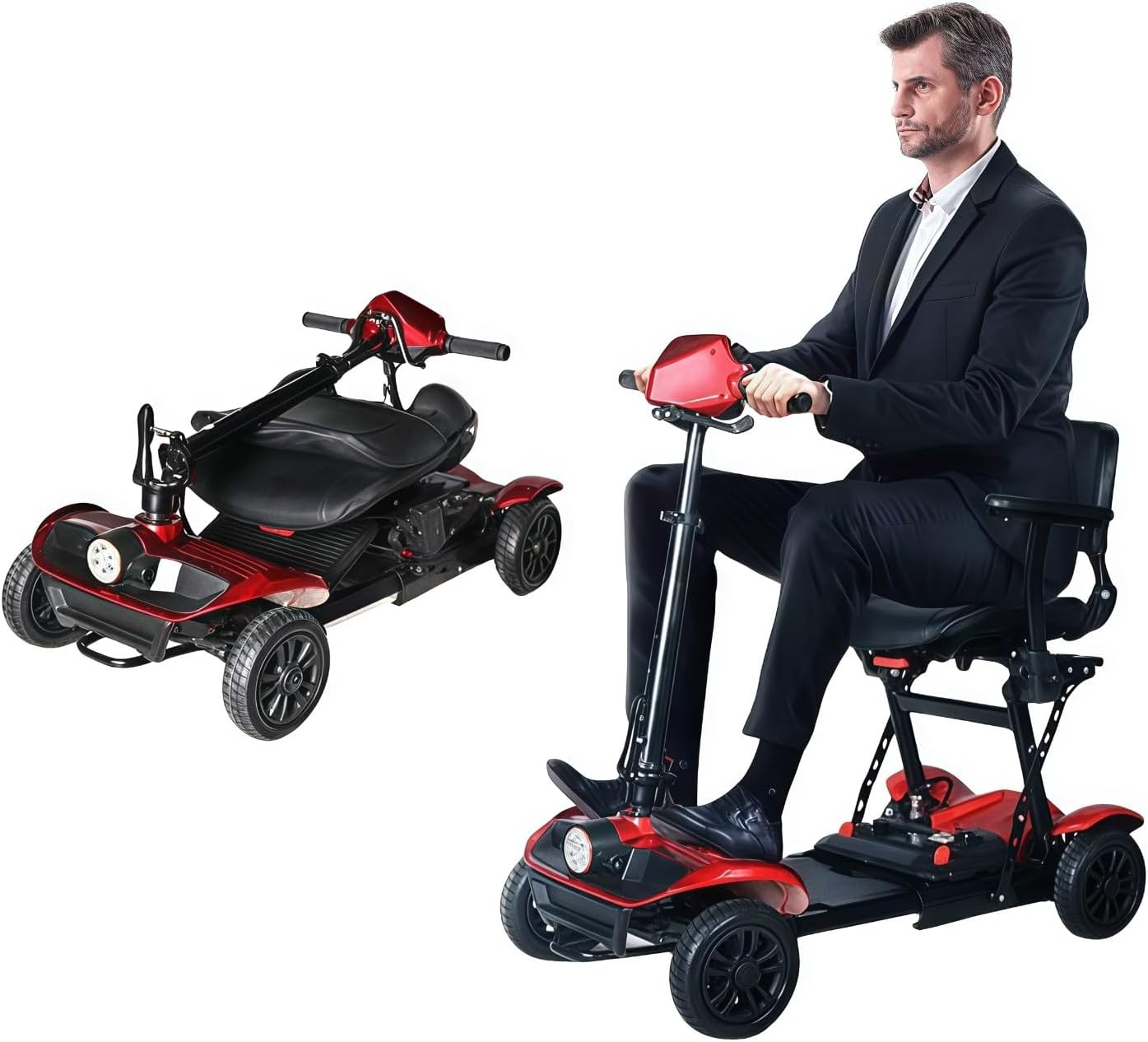 Electric Vehicle Multifunctional Foldable Electric Scooter for The Elderly and Disabled Daily Household Electric Walker Comfortable Seat Easy Folding