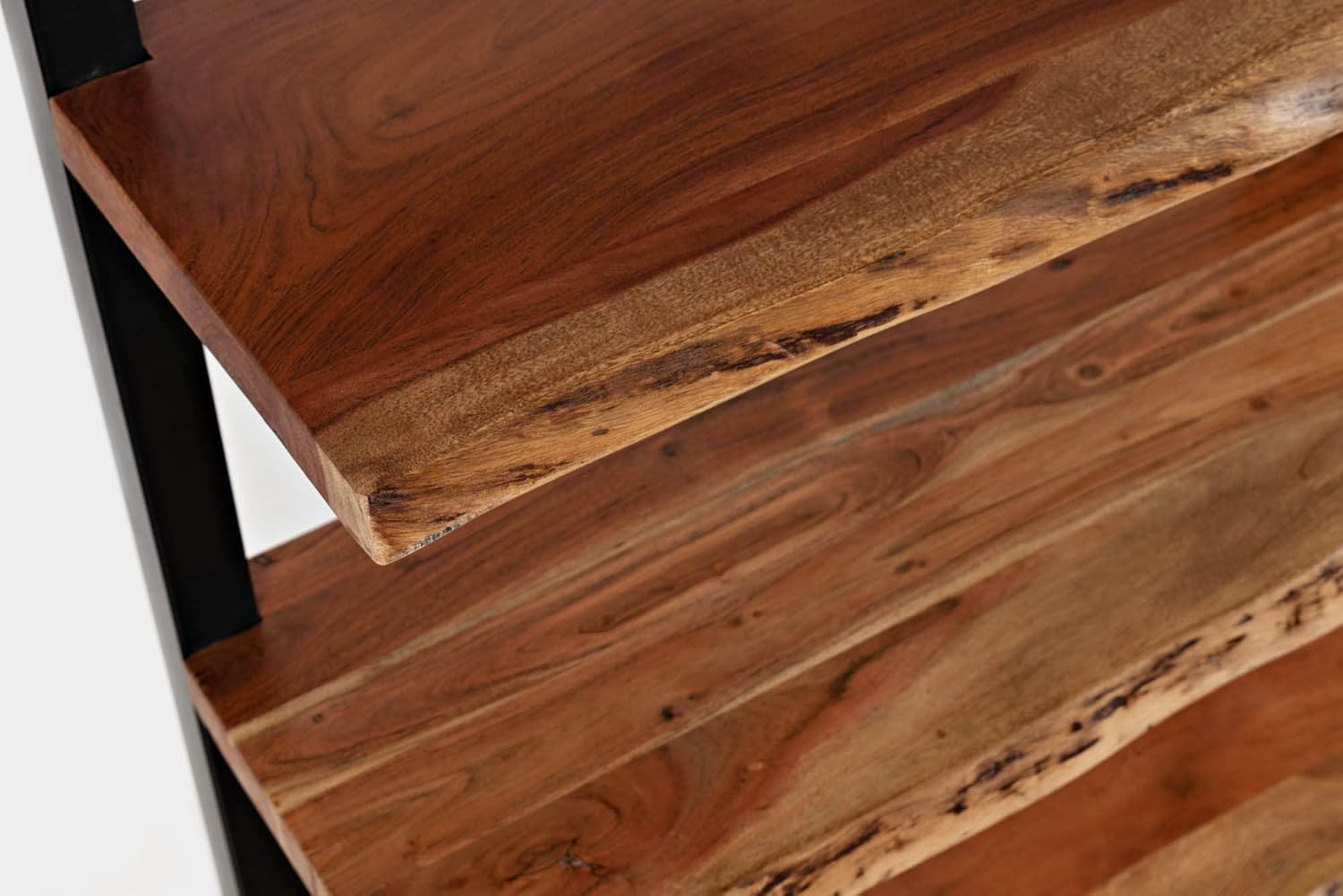 Jofran 5 Shelf Acacia Hardwood Live Bookcase, 35''Wx14''Dx71''H, Nature's Edge Natural Finish