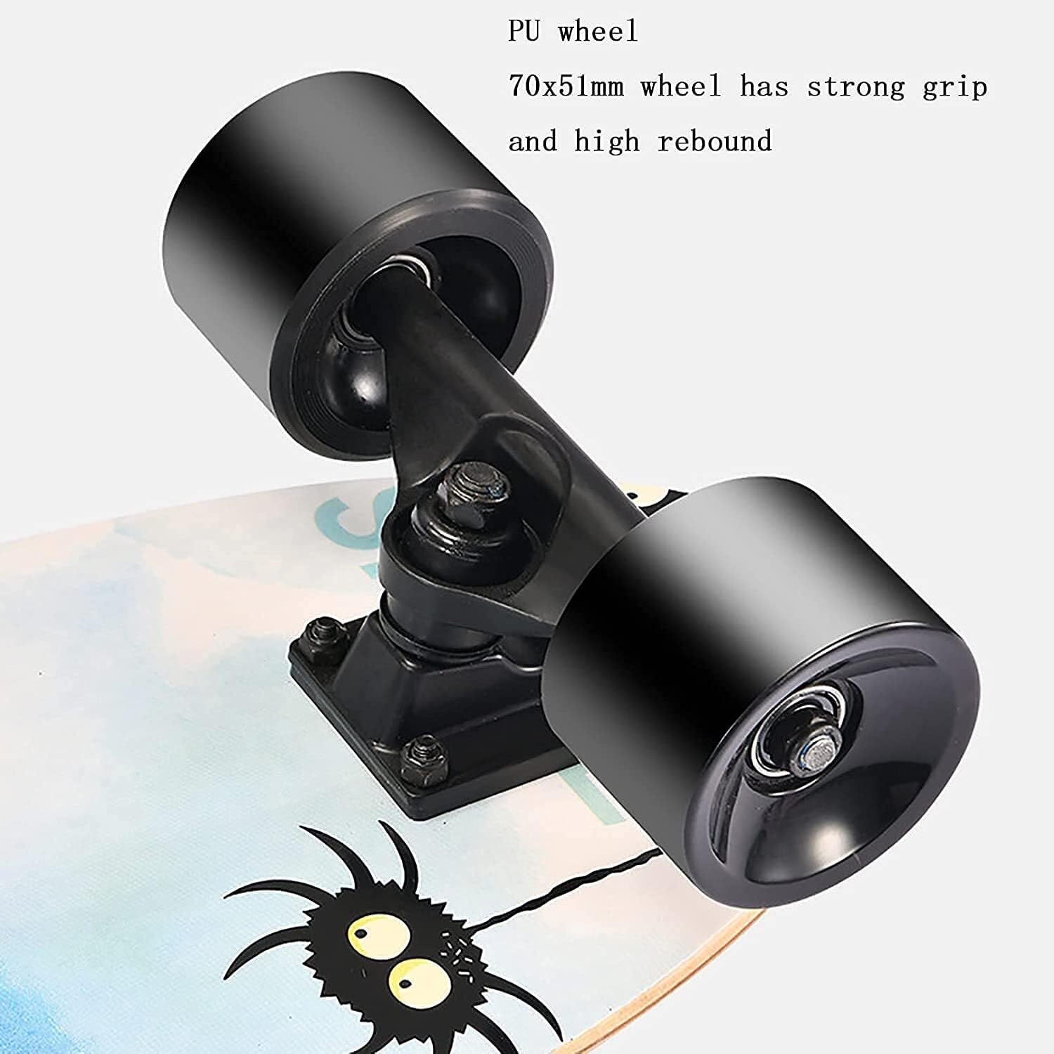 Four-Wheel Skateboard Double Kick Maple Concave Deck Cruiser Complete