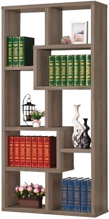 Allora Casual Bookcase in Weathered Gray