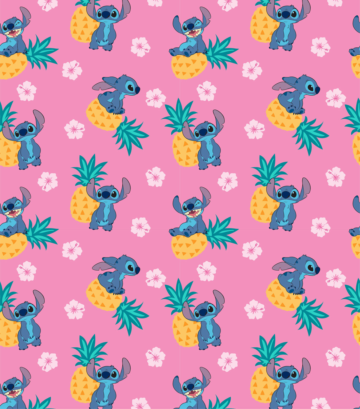 Lilo & Stitch Pineapple Toss Disney Cotton Fabric