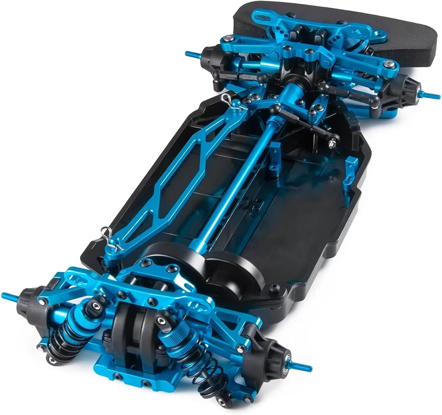 RC Repair Parts for Tamiya TT02 1/10 RC Drift Car Parts Metal Frame for Chassis with Shock Absorbers Wheels Accessories