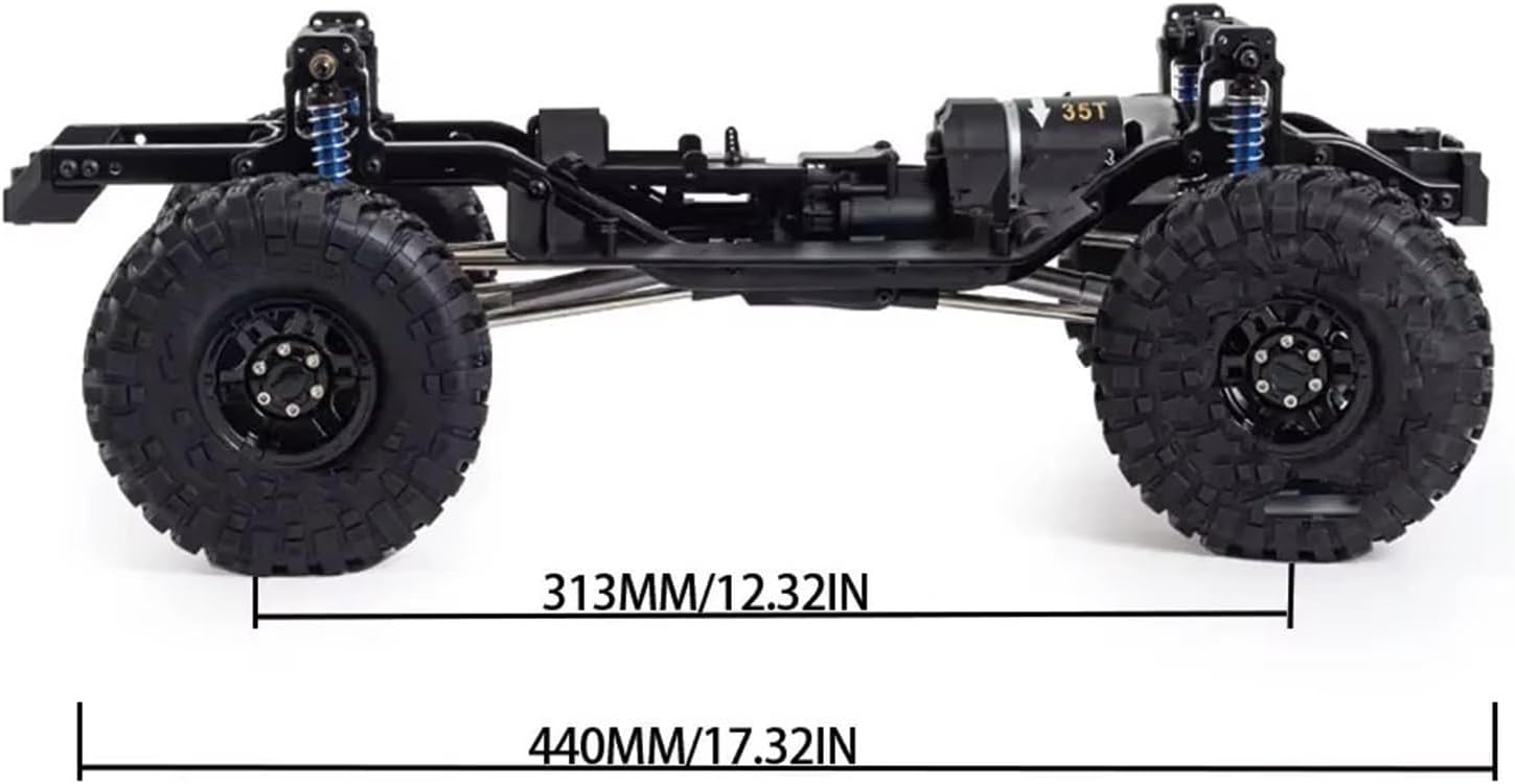 RC Crawlers Components For TRX4 1/10 Replacement 2-Speed Gearbox Frame Chassis With 550 35T Motor RC Crawler Car DIY Upgrade Kit Parts RC Car Accessories(Size 3)