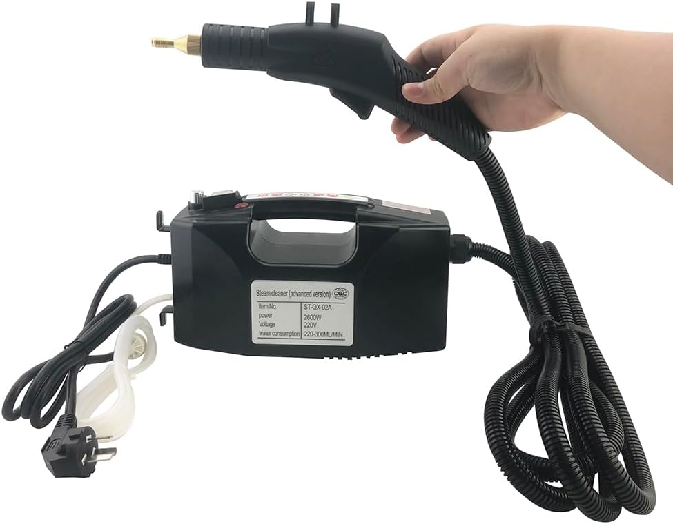 Wet and Dry 2 in 1 Multi-purpose Handheld Powerful Steam Cleaner Portable (Black)