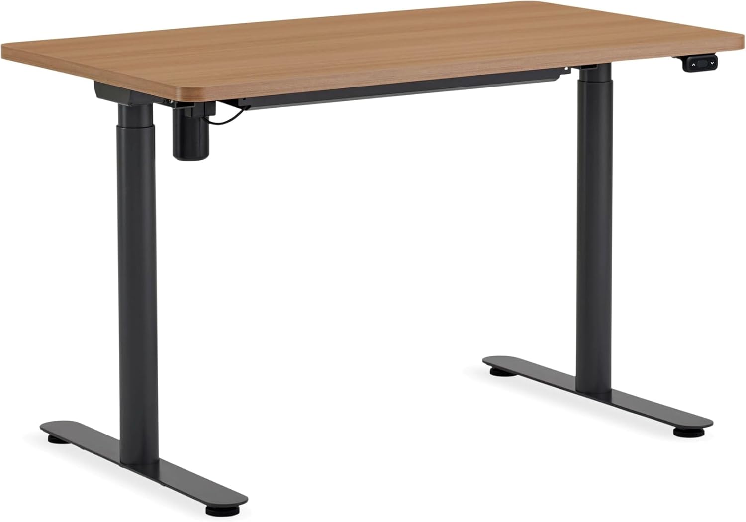 Steelcase AMQ Solo Sit-to-Stand Desk - Standing Adjustable Desk - Powerful Computer Standing Desk - Easy Assembly Computer Desk - Merle Base & Dark Oak Top