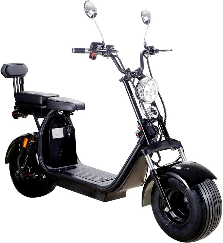 MotoTec Knockout 60v 2000w Lithium Electric Scooter Black