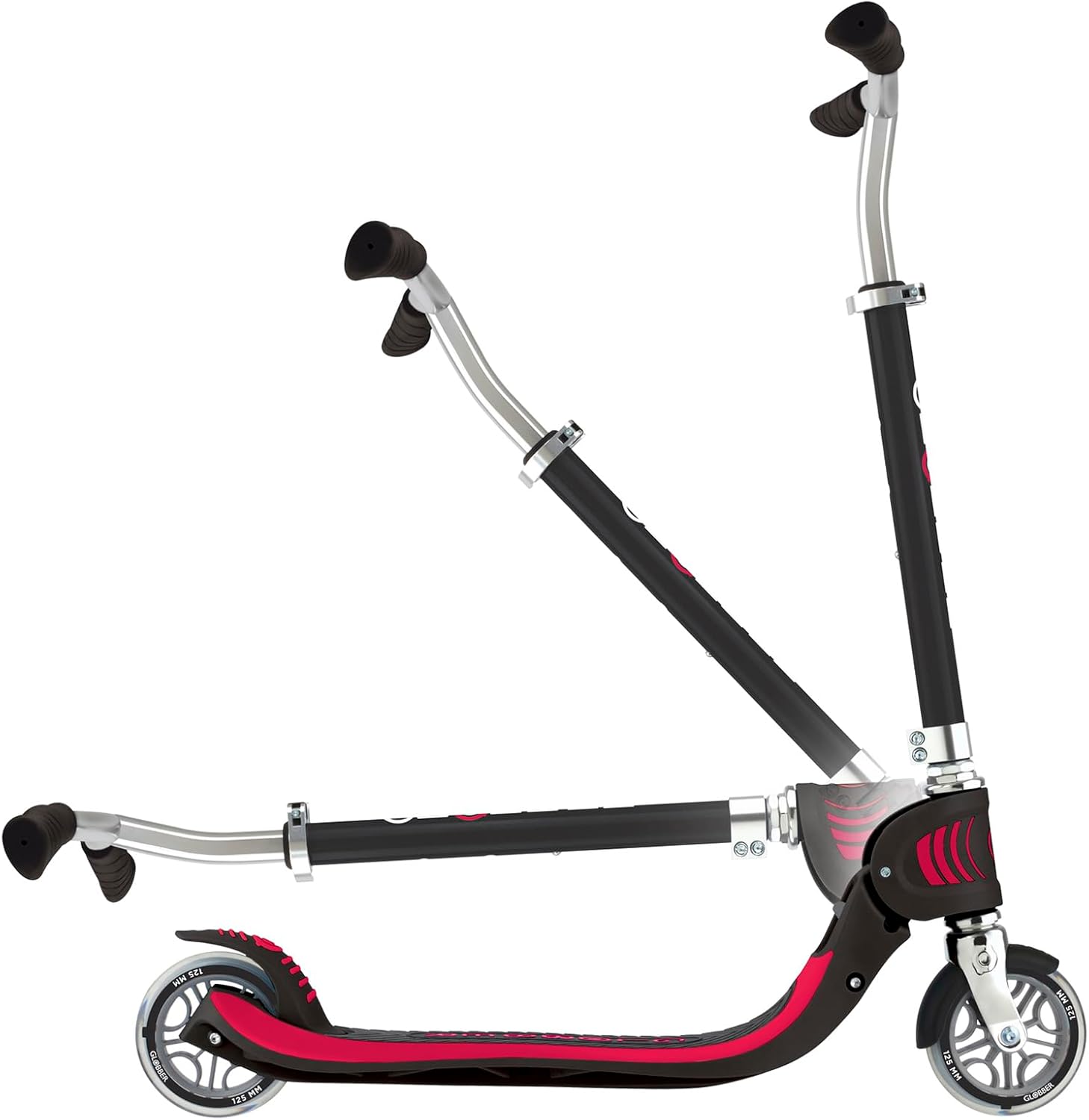 Globber - Flow Foldable 125 – Folding Scooter with 2 Wheels, for Children from 5 Years and Teens, Black