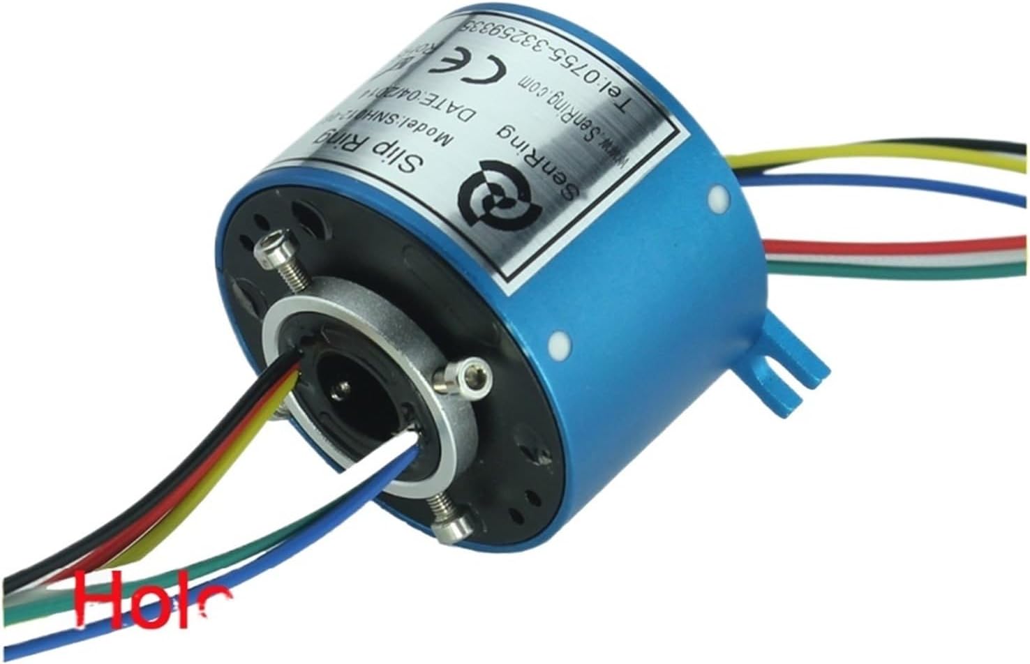 Electrical Rotary Joint Connector 6 Circuits 10A of bore Size 12.7mm Through Hole Slip Ring