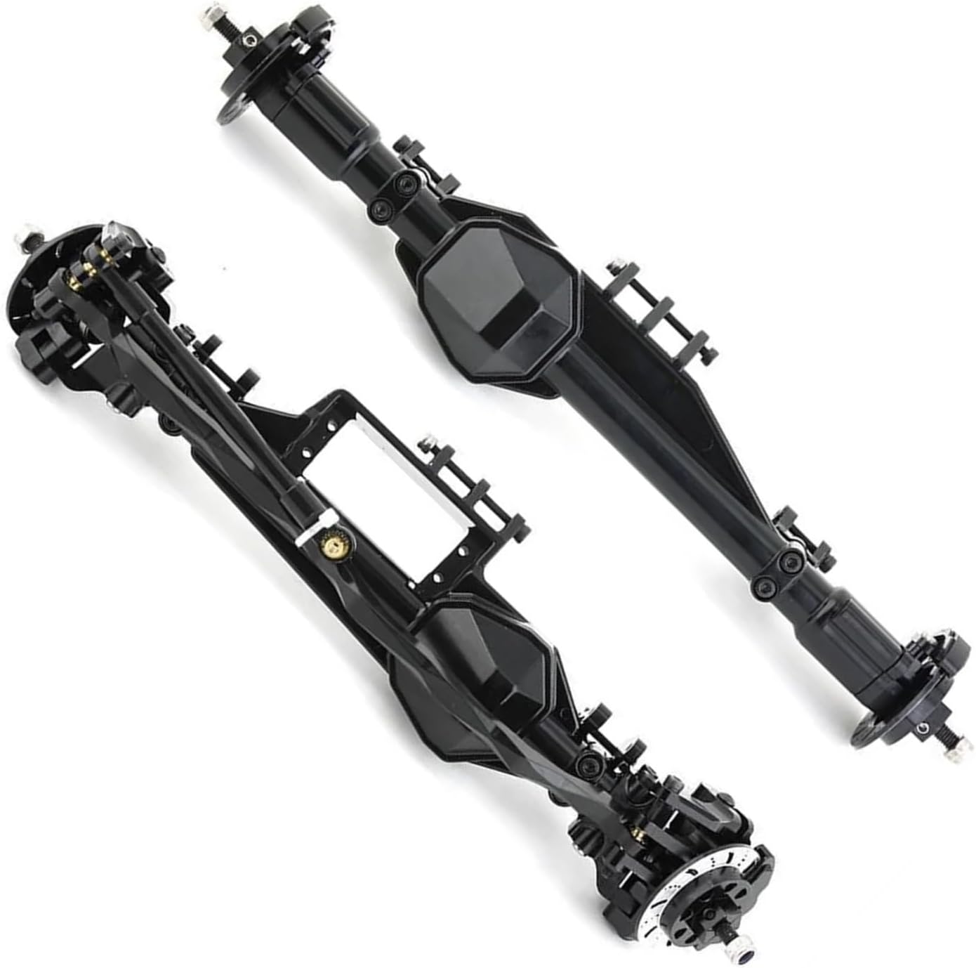 RC Car Parts for Axial RBX10 for Ryft 1/10 RC Crawler Car Upgrade Parts Accessories RC Crawler Car Metal Front and Rear Axle Modified Parts(Color2,1 Set)