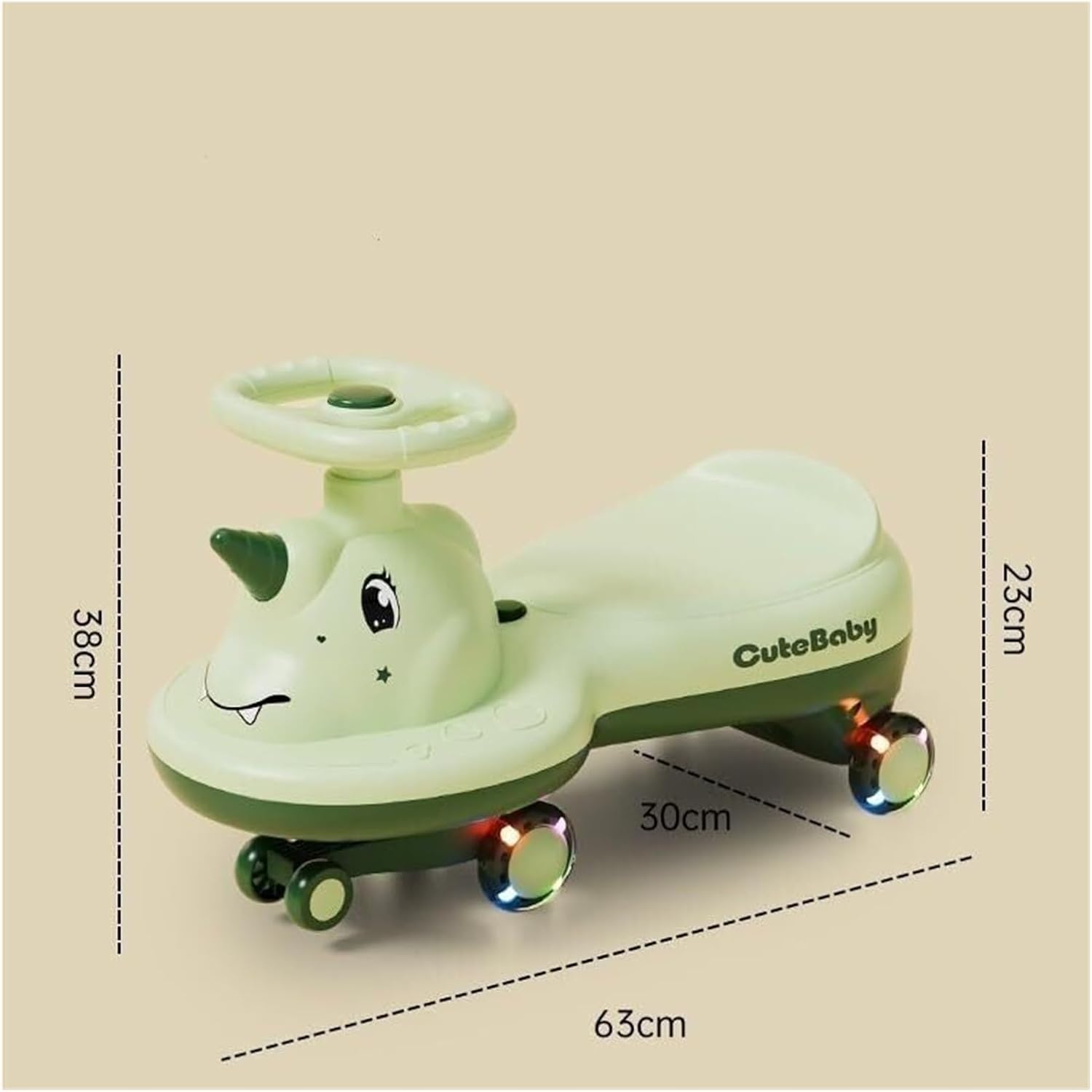 Ride on Wiggle Car Boys and Girls Swing Car Flashing Wheels, for Kids 3 Yrs and UP Indoor Outdoor Toys(Blue)