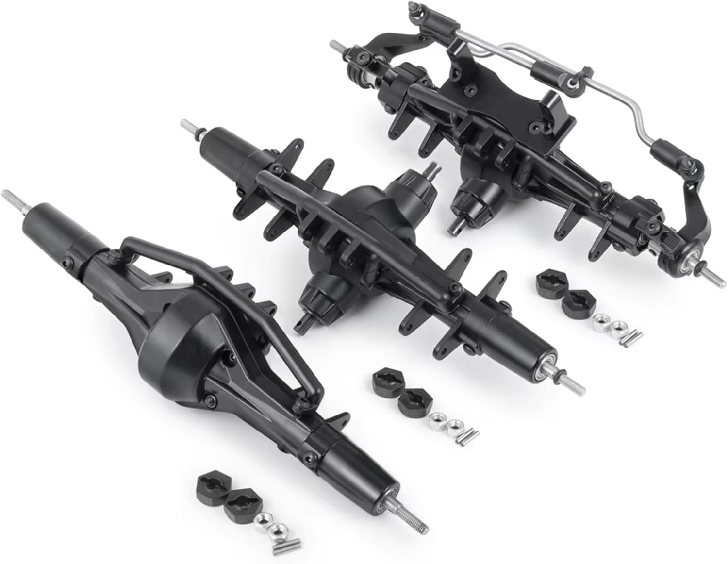 RC Axle Models For Axial For SCX10 AX90021 90027 90028 1/10 Front Middle Rear Portal Axle Metal Straight Complete RC Crawler Car Model(1set)