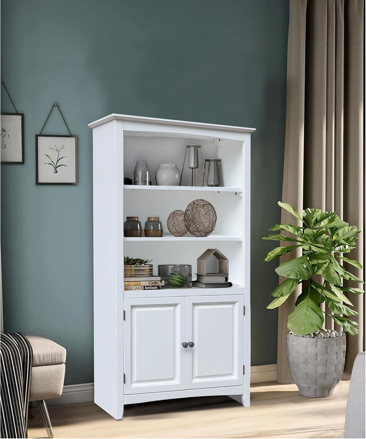 Solid Wood Shaker Bookcase - 60