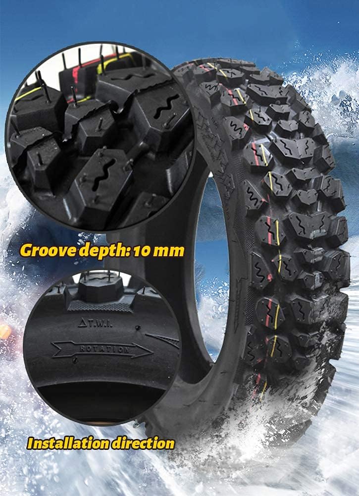 Replacement Wheels for Scooter Tubeless Offroad Street Tyre 3.50x10 All Terrain Tyre Scooter Tire for Motorcycle Moped & Electric Scooter Fits on 10 Inch Rim