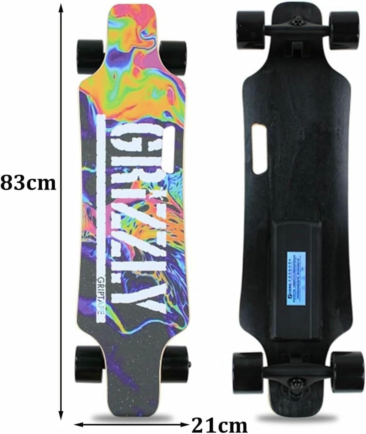 All-Terrain Electric Longboard, 25 km/h top Speed and 15 km Range, Electric Skateboard with 4-Speed Remote Control, 330 lb Load Capacity