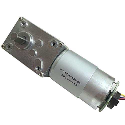 DC Motor DC Worm Geared Motor Encoder 24V 12V High Torque Electric in DC Motor 12-470Rpm Self Locking Adjustable Speed Reversed Motor - (Speed(RPM): 24V 40Rpm; Voltage(V): Package D)