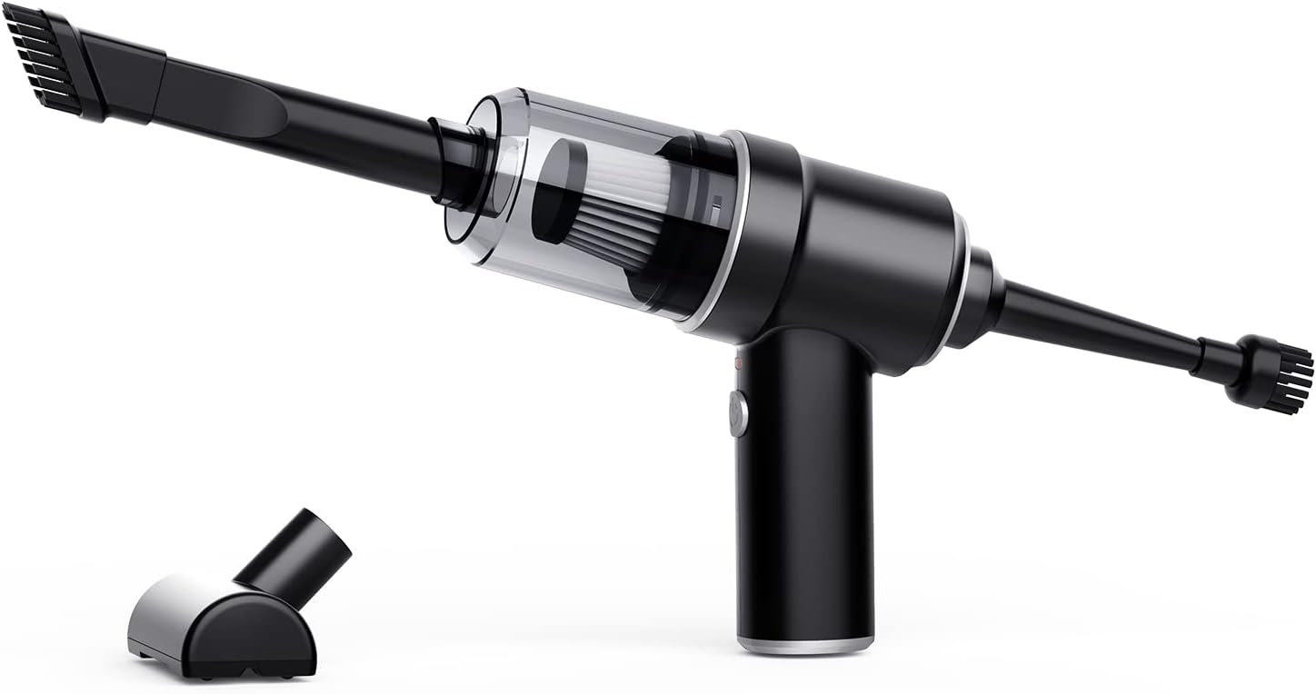 Handheld Vacuum and Blower Cordless Rechargeable, 12000pa Strong Suction Wet/Dry Car Vacuum Cleaner and Blower, Dust Buster, Portable Car Vacuum Cordless Air Blower for Car, Home, Pet Hair (